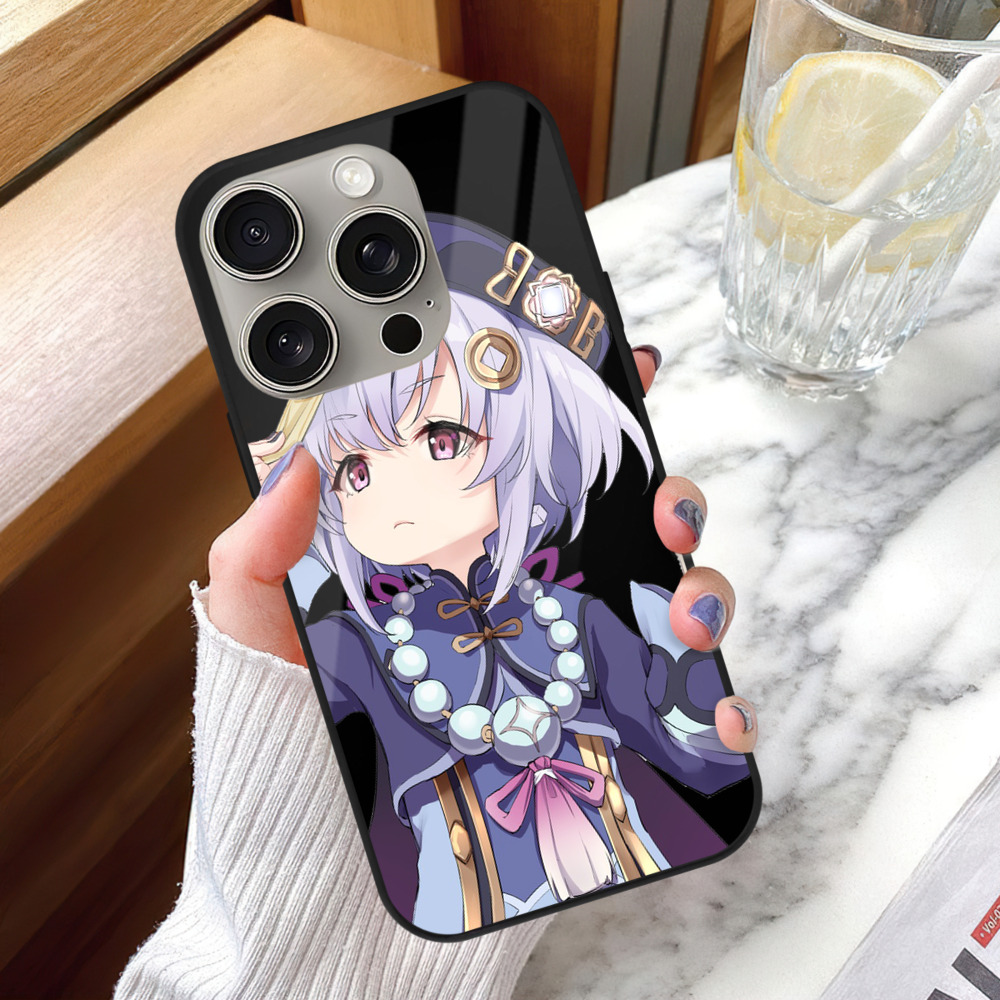 げんし神 七七 なな  genshin Nana 【iPhone15Pro対応】スマホケース 耐衝撃＆黄変防止 背面ガラス