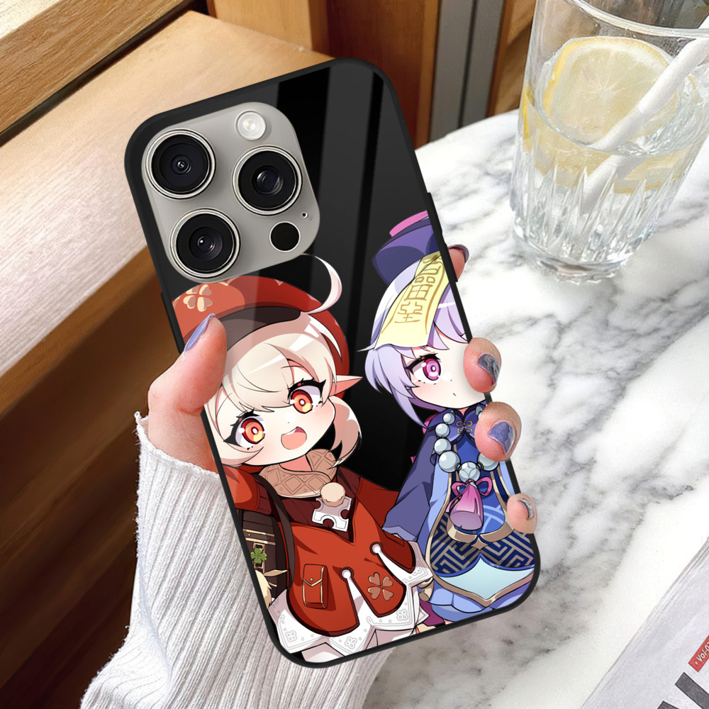 げんし神 七七 なな  genshin Nana 【iPhone15Pro対応】スマホケース 耐衝撃＆黄変防止 背面ガラス