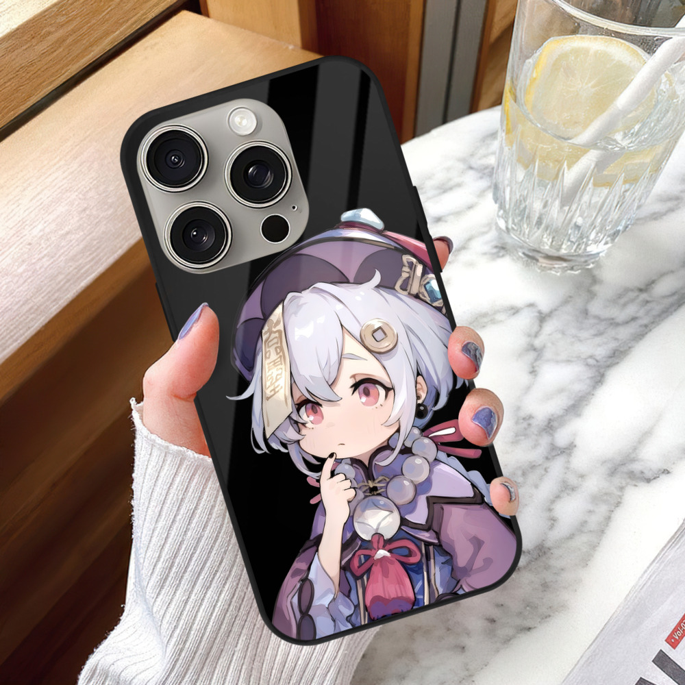 げんし神 七七 なな  genshin Nana 【iPhone15Pro対応】スマホケース 耐衝撃＆黄変防止 背面ガラス