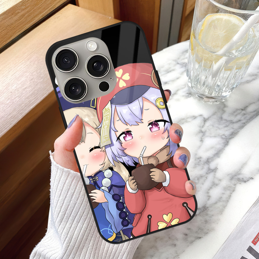 げんし神 七七 なな  genshin Nana 【iPhone15Pro対応】スマホケース 耐衝撃＆黄変防止 背面ガラス