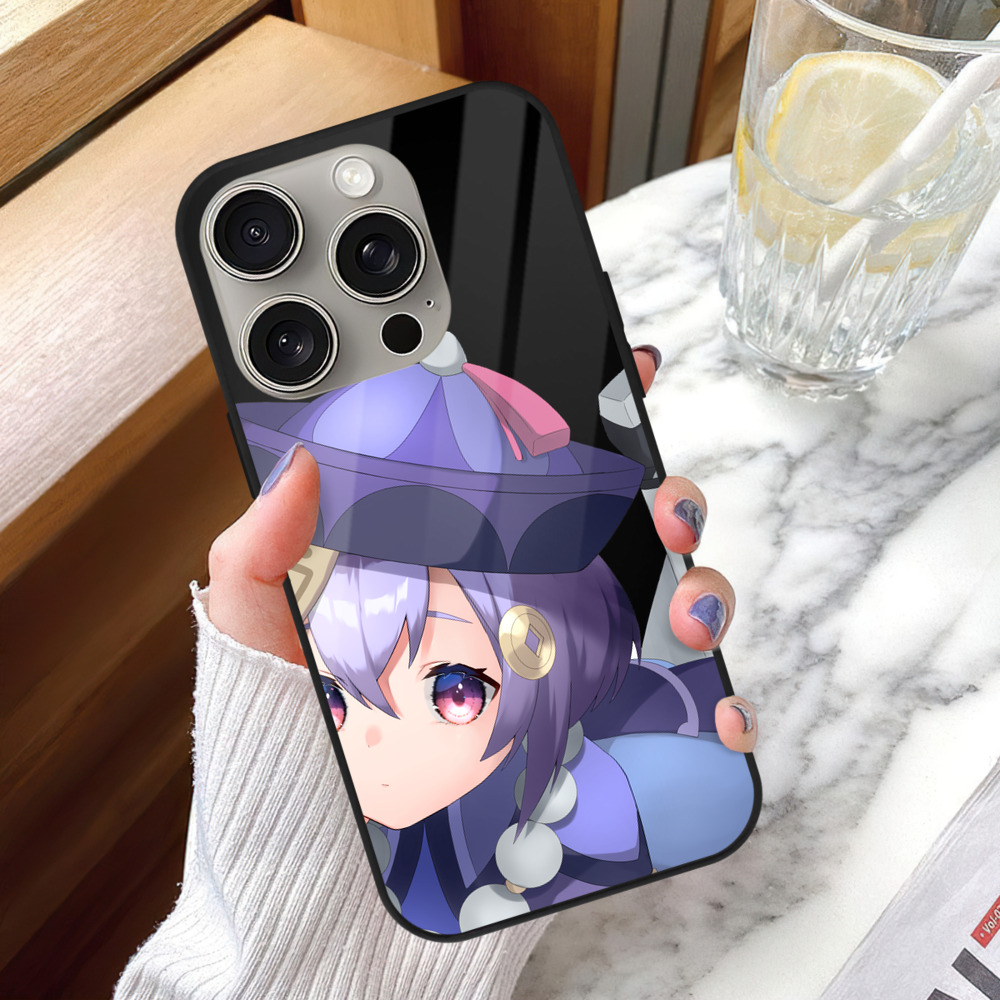 げんし神 七七 なな  genshin Nana 【iPhone15Pro対応】スマホケース 耐衝撃＆黄変防止 背面ガラス