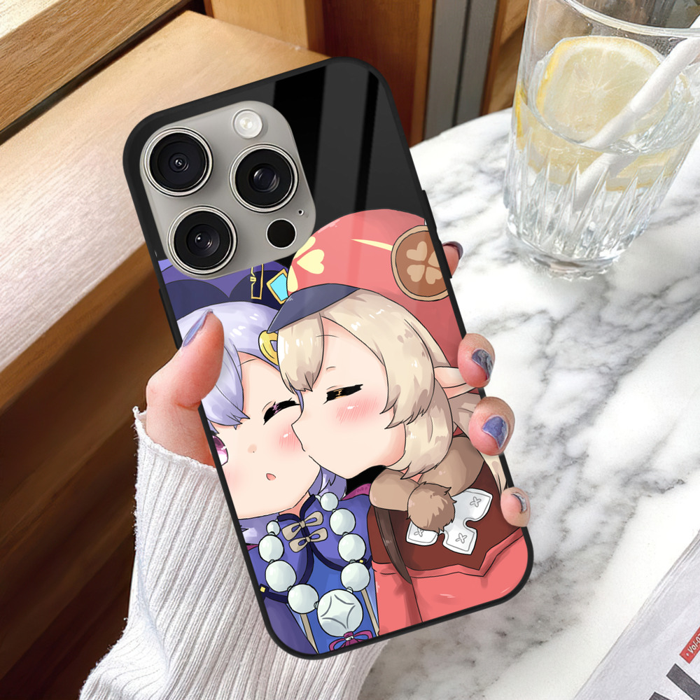 げんし神 七七 なな  genshin Nana 【iPhone15Pro対応】スマホケース 耐衝撃＆黄変防止 背面ガラス