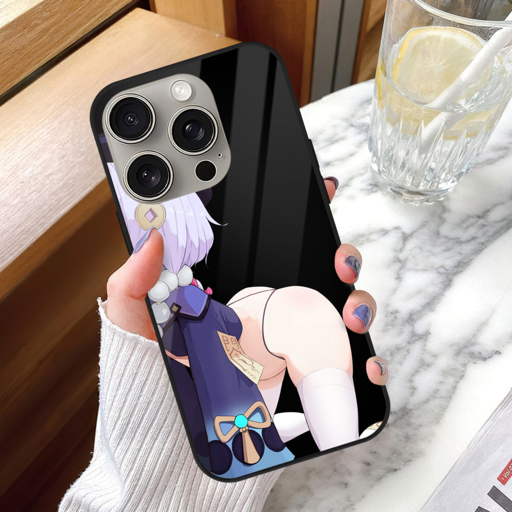 げんし神 七七 なな  genshin Nana 【iPhone15Pro対応】スマホケース 耐衝撃＆黄変防止 背面ガラス