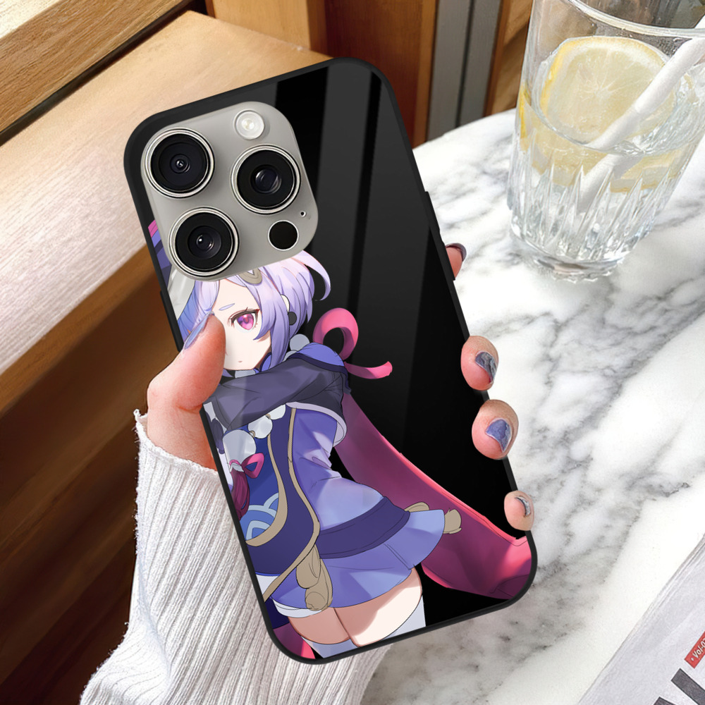 げんし神 七七 なな  genshin Nana 【iPhone15Pro対応】スマホケース 耐衝撃＆黄変防止 背面ガラス