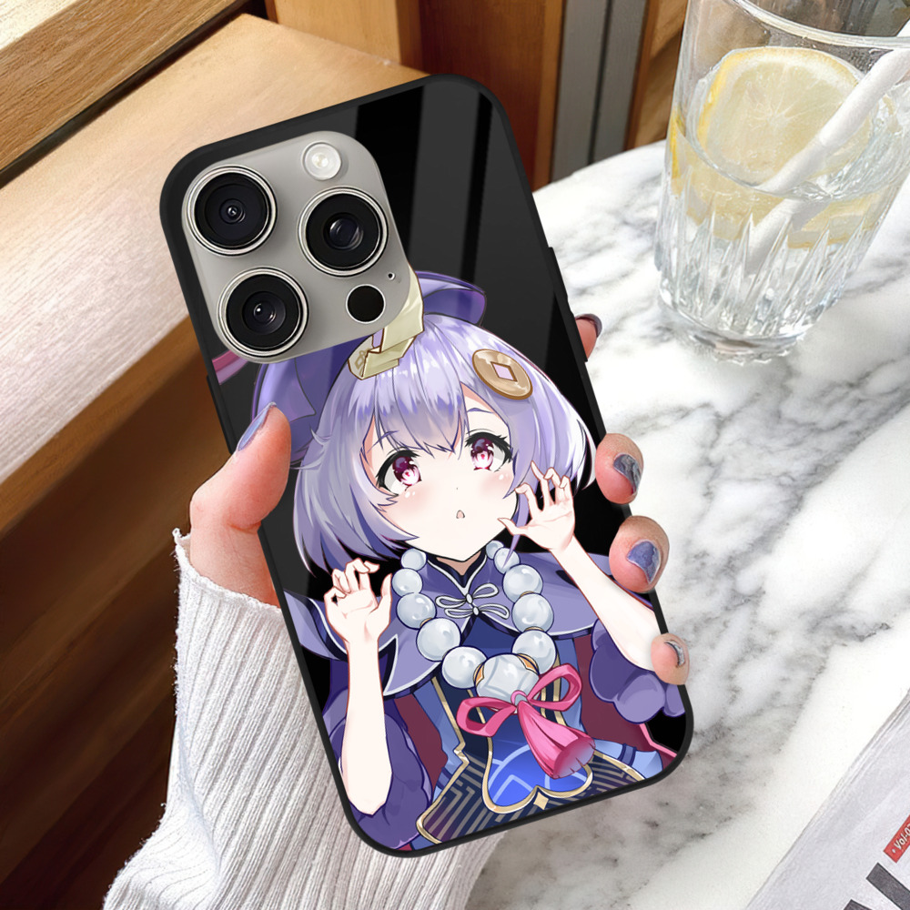 げんし神 七七 なな  genshin Nana 【iPhone15Pro対応】スマホケース 耐衝撃＆黄変防止 背面ガラス