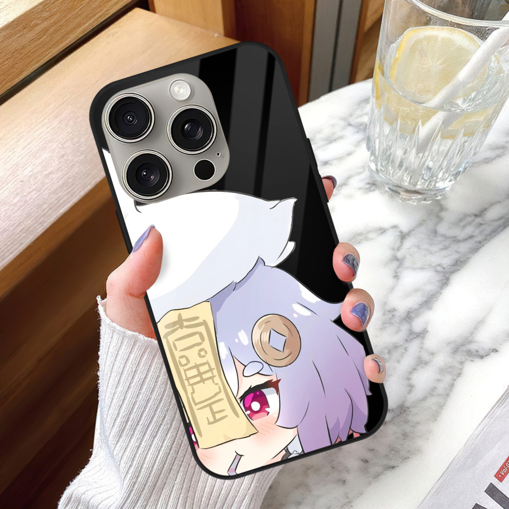 げんし神 七七 なな  genshin Nana 【iPhone15Pro対応】スマホケース 耐衝撃＆黄変防止 背面ガラス