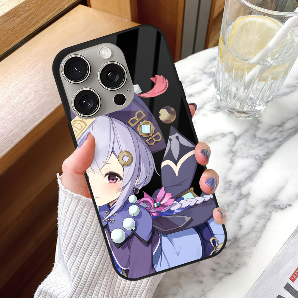 げんし神 七七 なな  genshin Nana 【iPhone15Pro対応】スマホケース 耐衝撃＆黄変防止 背面ガラス