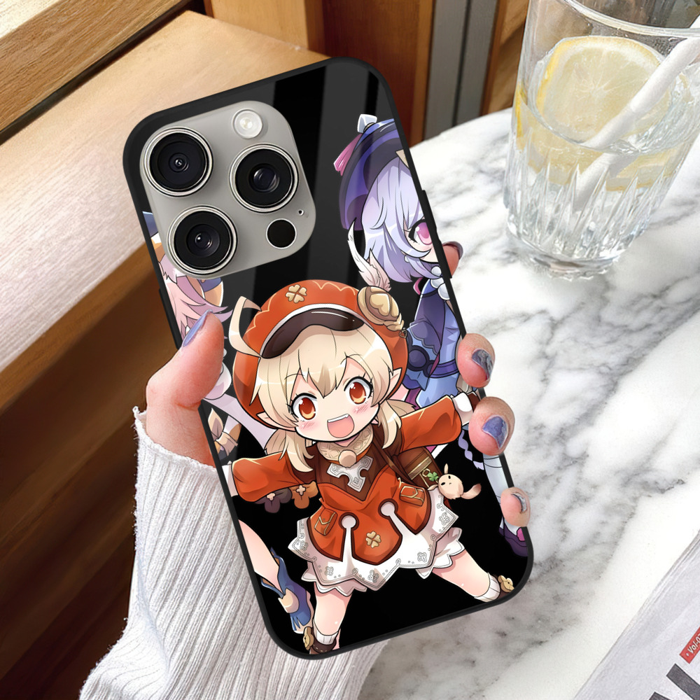 げんし神 七七 なな  genshin Nana 【iPhone15Pro対応】スマホケース 耐衝撃＆黄変防止 背面ガラス