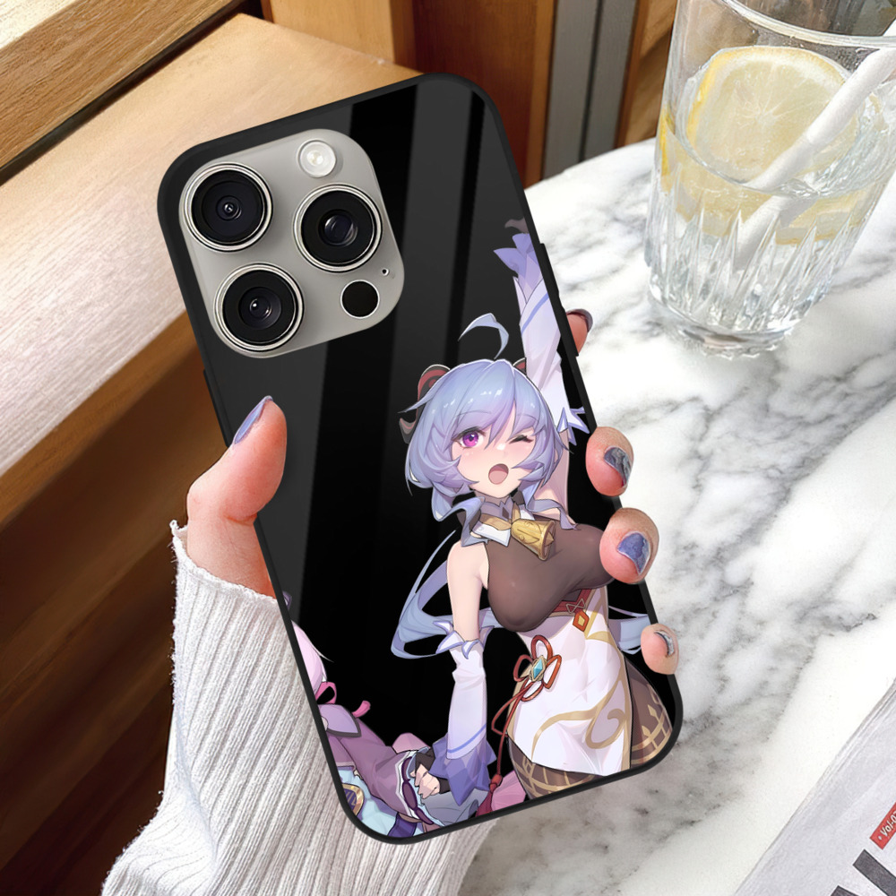 げんし神 七七 なな  genshin Nana 【iPhone15Pro対応】スマホケース 耐衝撃＆黄変防止 背面ガラス