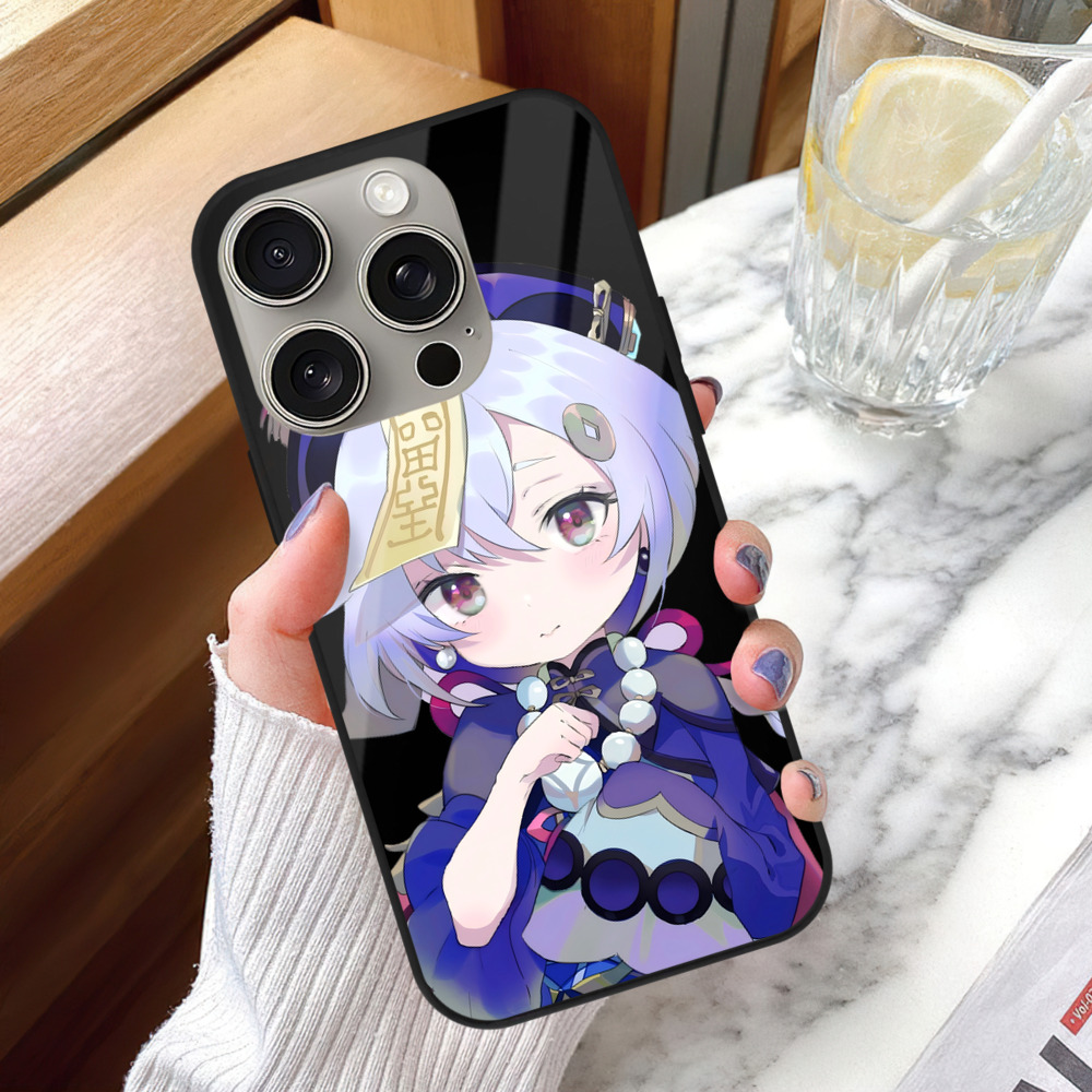 げんし神 七七 なな  genshin Nana 【iPhone15Pro対応】スマホケース 耐衝撃＆黄変防止 背面ガラス