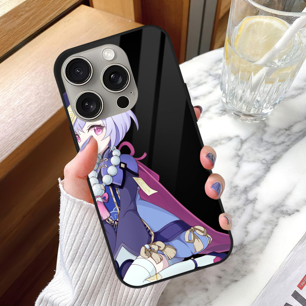 げんし神 七七 なな  genshin Nana 【iPhone15Pro対応】スマホケース 耐衝撃＆黄変防止 背面ガラス