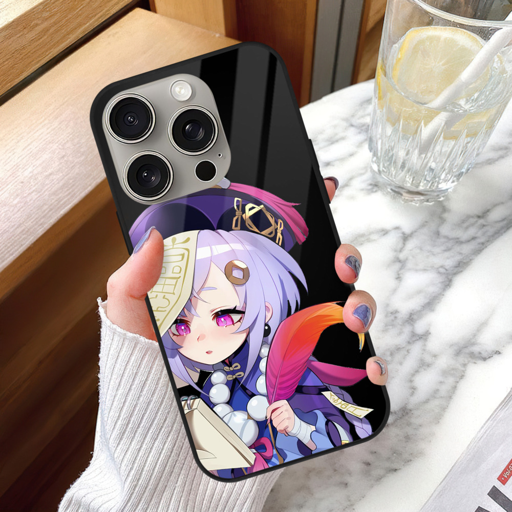 げんし神 七七 なな  genshin Nana 【iPhone15Pro対応】スマホケース 耐衝撃＆黄変防止 背面ガラス