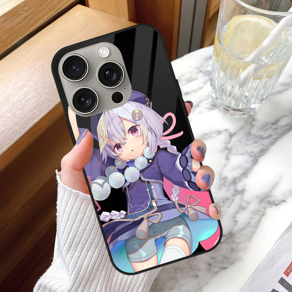 げんし神 七七 なな  genshin Nana 【iPhone15Pro対応】スマホケース 耐衝撃＆黄変防止 背面ガラス