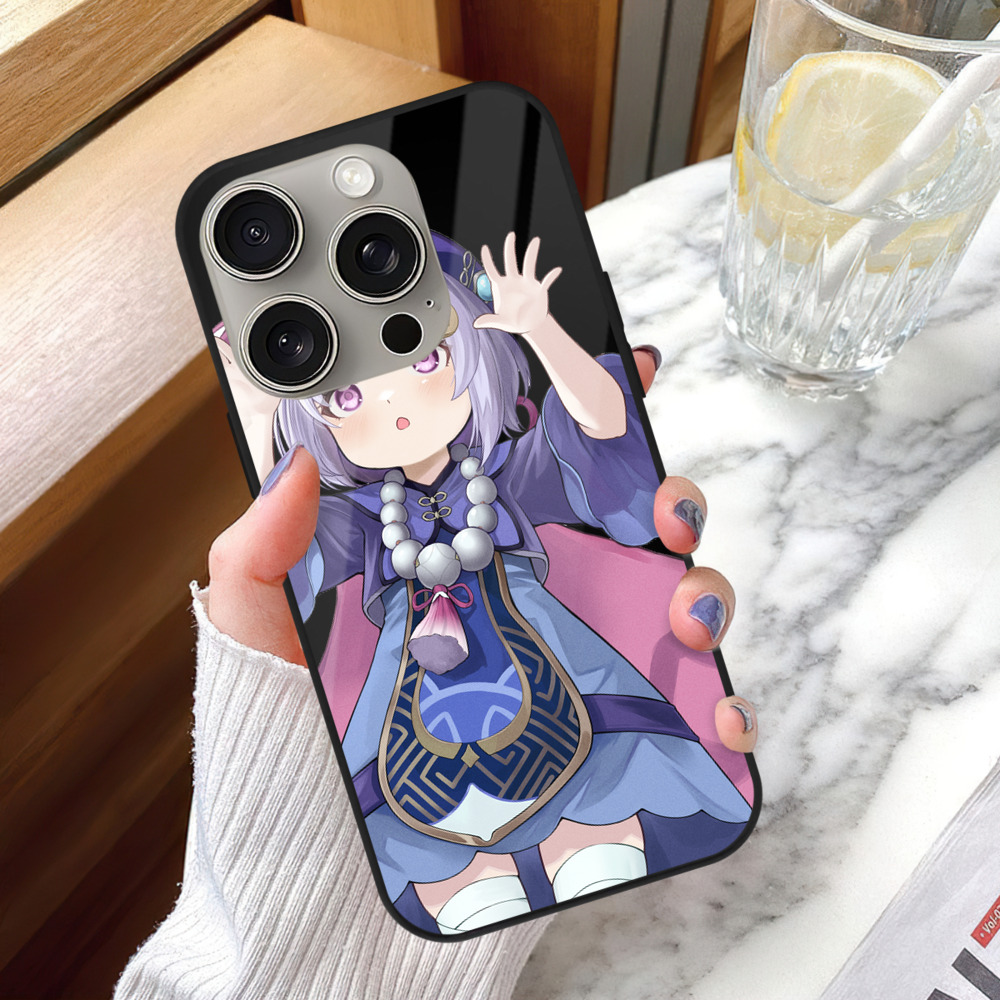 げんし神 七七 なな  genshin Nana 【iPhone15Pro対応】スマホケース 耐衝撃＆黄変防止 背面ガラス