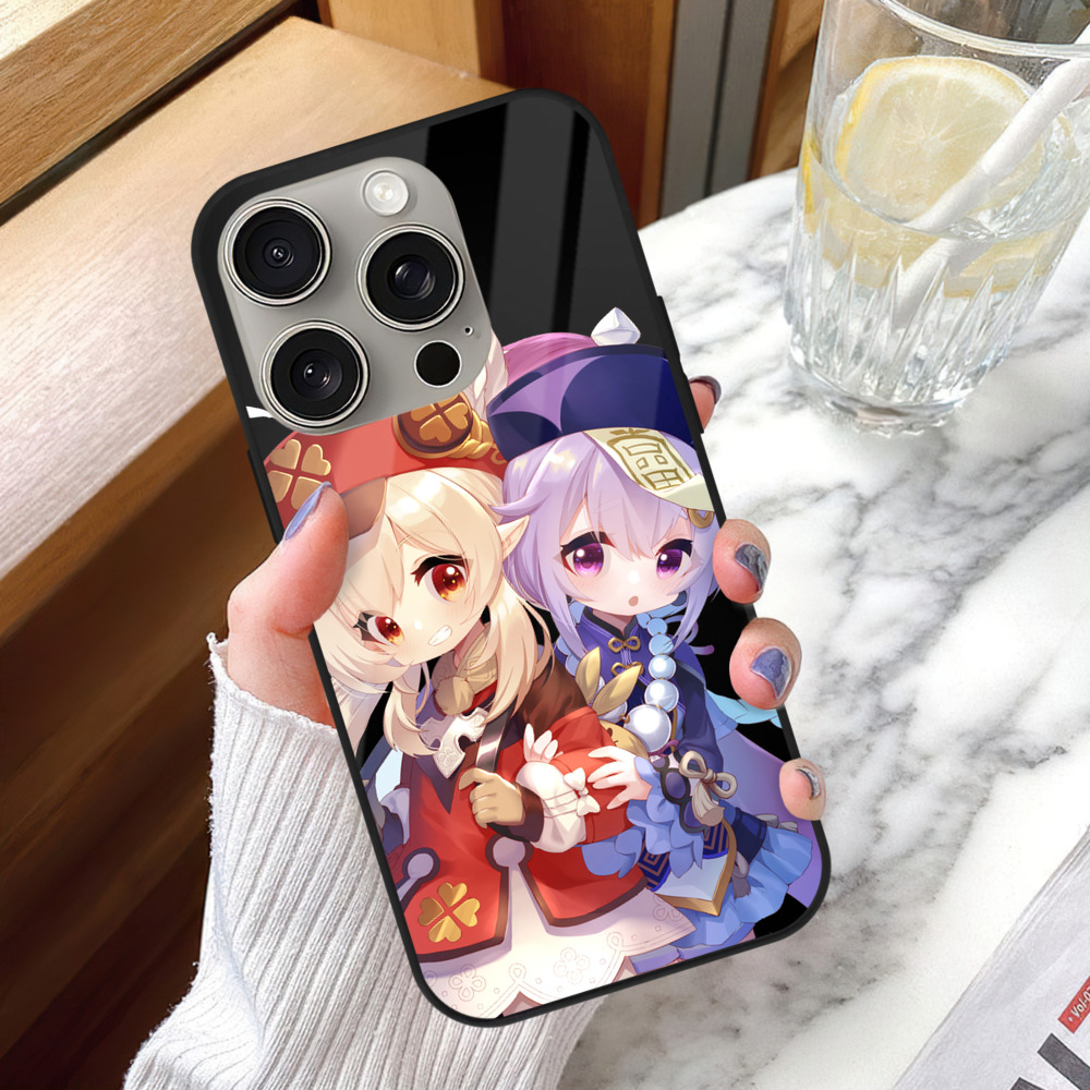 げんし神 七七 なな  genshin Nana 【iPhone15Pro対応】スマホケース 耐衝撃＆黄変防止 背面ガラス