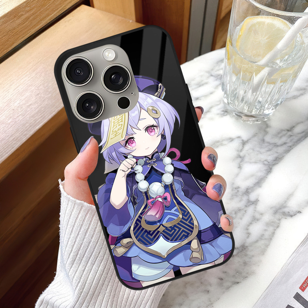 げんし神 七七 なな  genshin Nana 【iPhone15Pro対応】スマホケース 耐衝撃＆黄変防止 背面ガラス