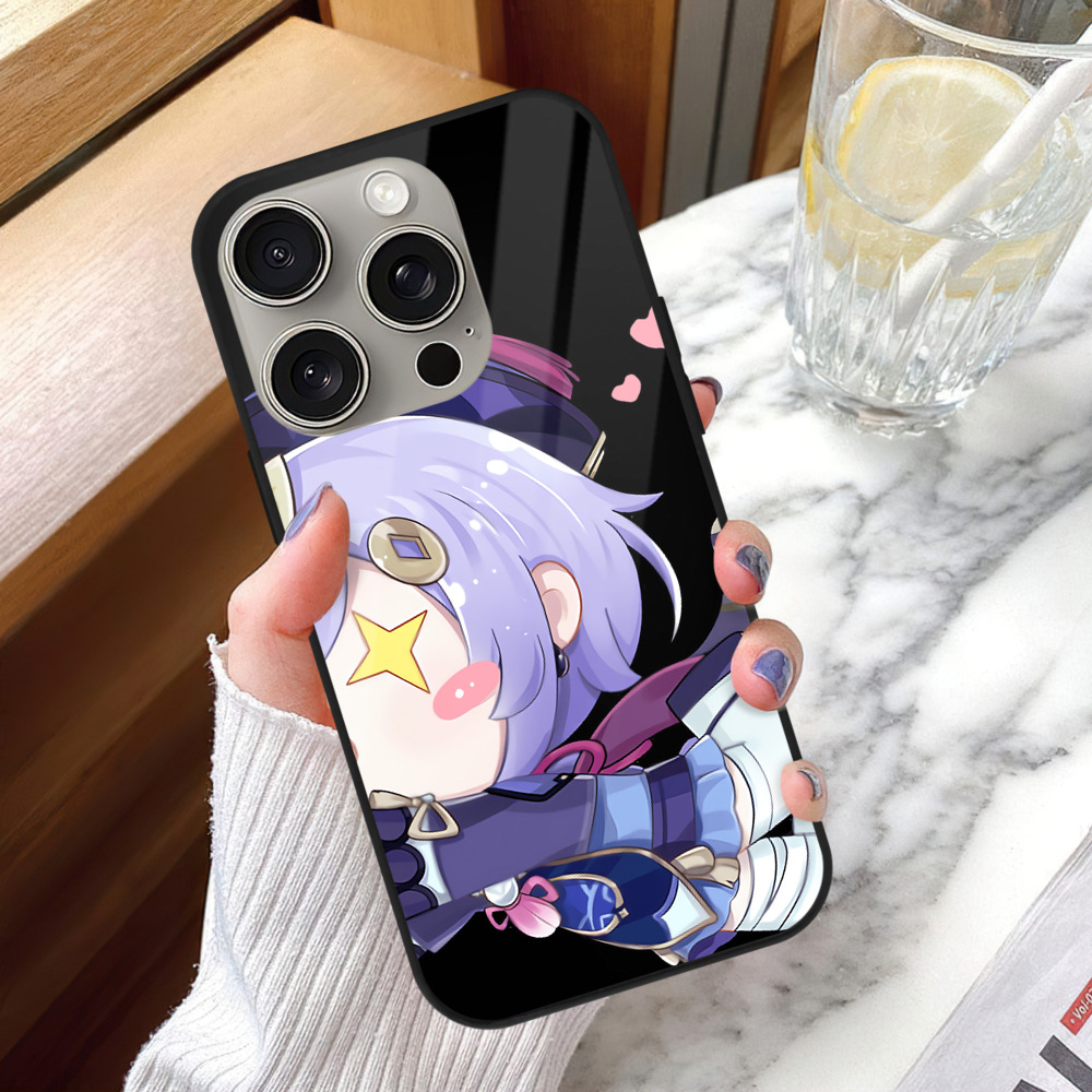 げんし神 七七 なな  genshin Nana 【iPhone15Pro対応】スマホケース 耐衝撃＆黄変防止 背面ガラス