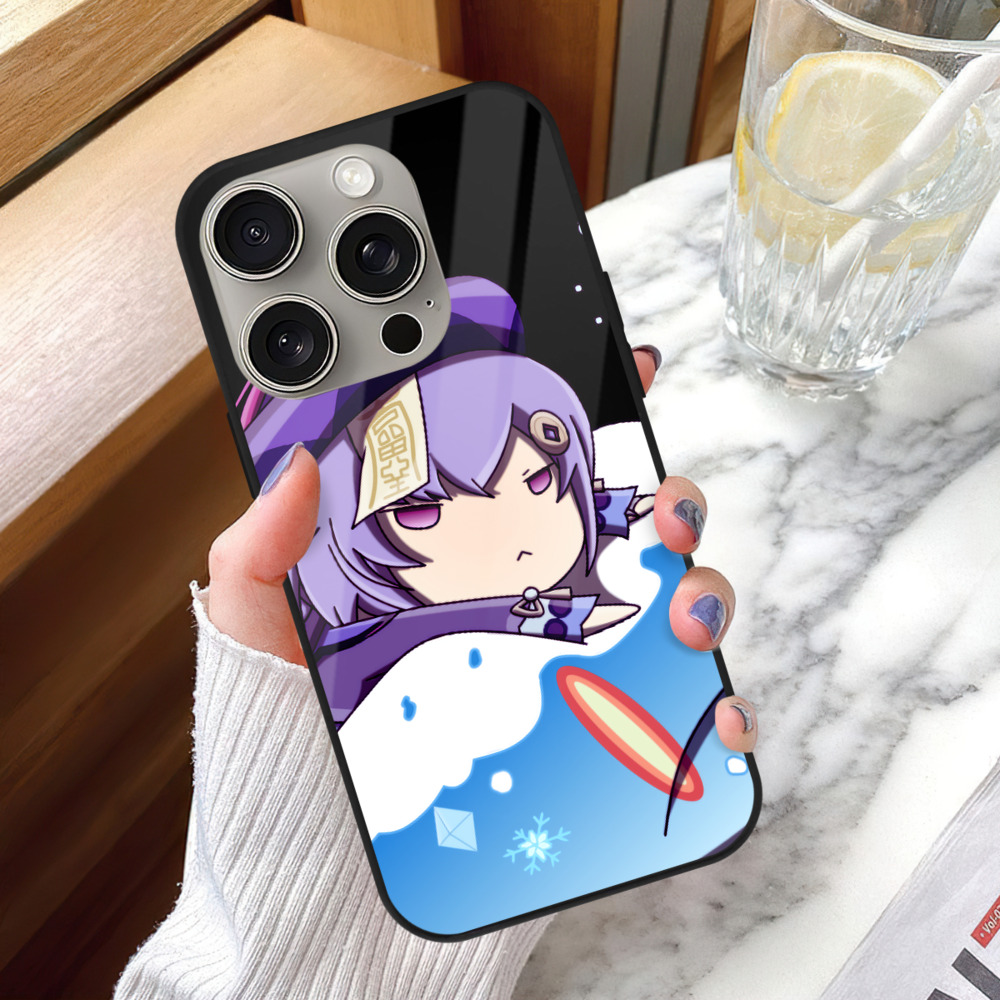 げんし神 七七 なな  genshin Nana 【iPhone15Pro対応】スマホケース 耐衝撃＆黄変防止 背面ガラス