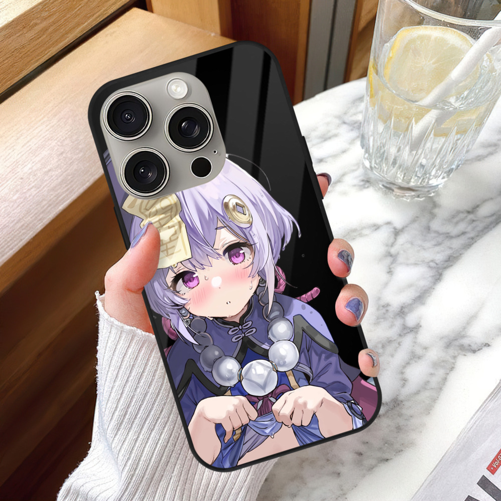 げんし神 七七 なな  genshin Nana 【iPhone15Pro対応】スマホケース 耐衝撃＆黄変防止 背面ガラス