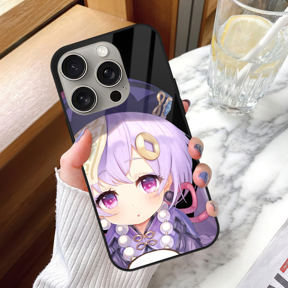 げんし神 七七 なな  genshin Nana 【iPhone15Pro対応】スマホケース 耐衝撃＆黄変防止 背面ガラス