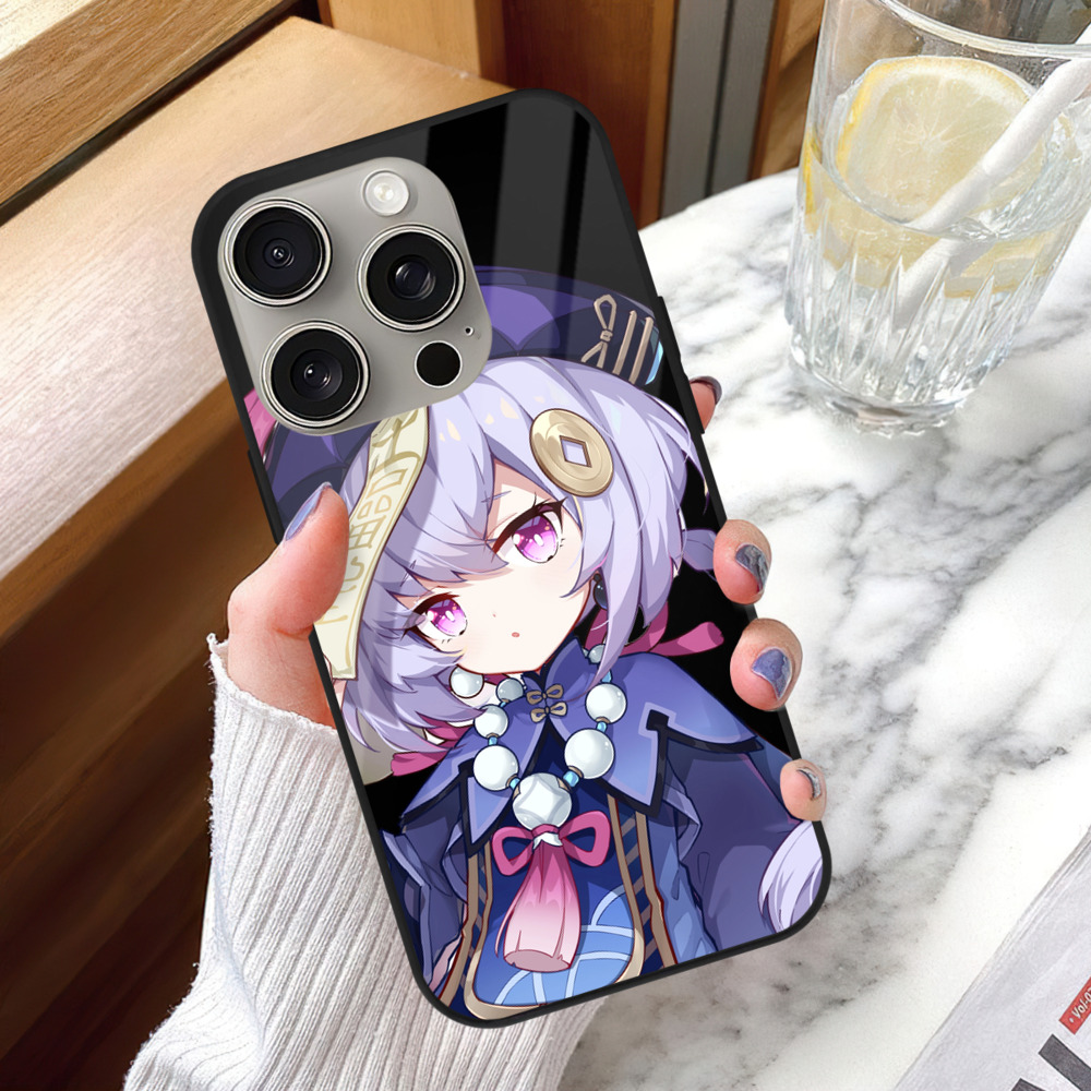 げんし神 七七 なな  genshin Nana 【iPhone15Pro対応】スマホケース 耐衝撃＆黄変防止 背面ガラス