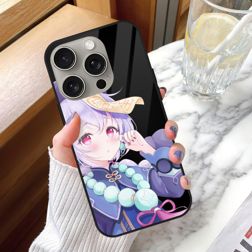 げんし神 七七 なな  genshin Nana 【iPhone15Pro対応】スマホケース 耐衝撃＆黄変防止 背面ガラス