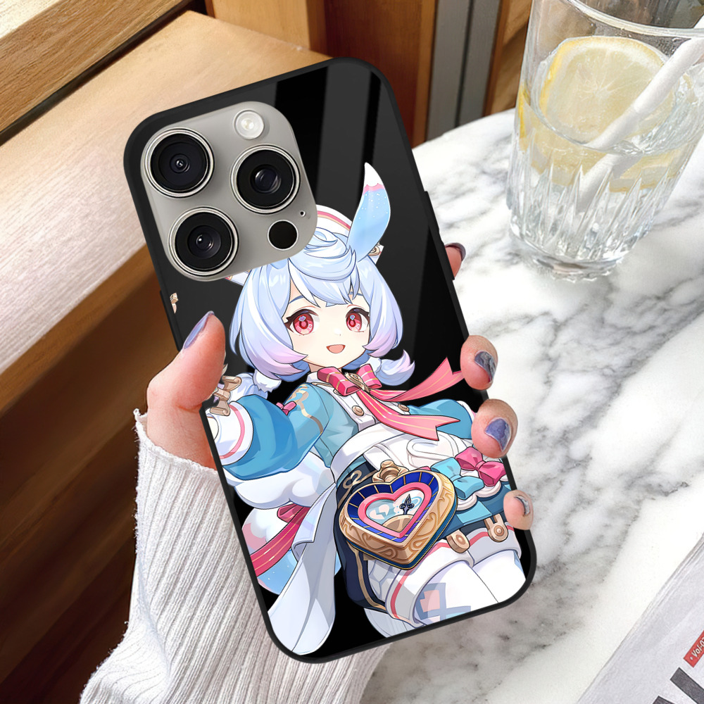 げんし神 シゲウィン genshin Shigewin 【iPhone15Pro対応】スマホケース 耐衝撃＆黄変防止 背面ガラス