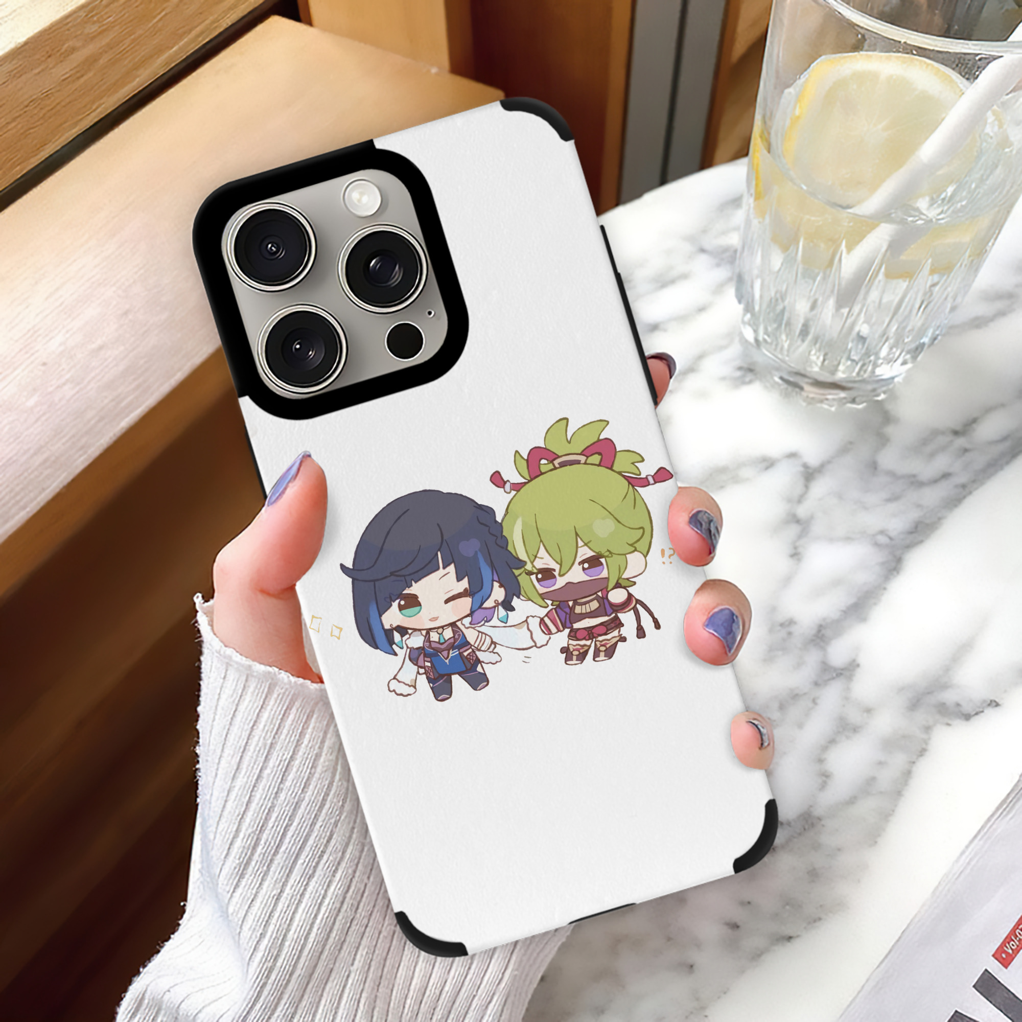 げんし神  久岐忍 くき しのぶ genshin Kuki Shinobu 【iPhone15ProMax対応】 PUレザー スマホケース 耐衝撃＆黄変防止