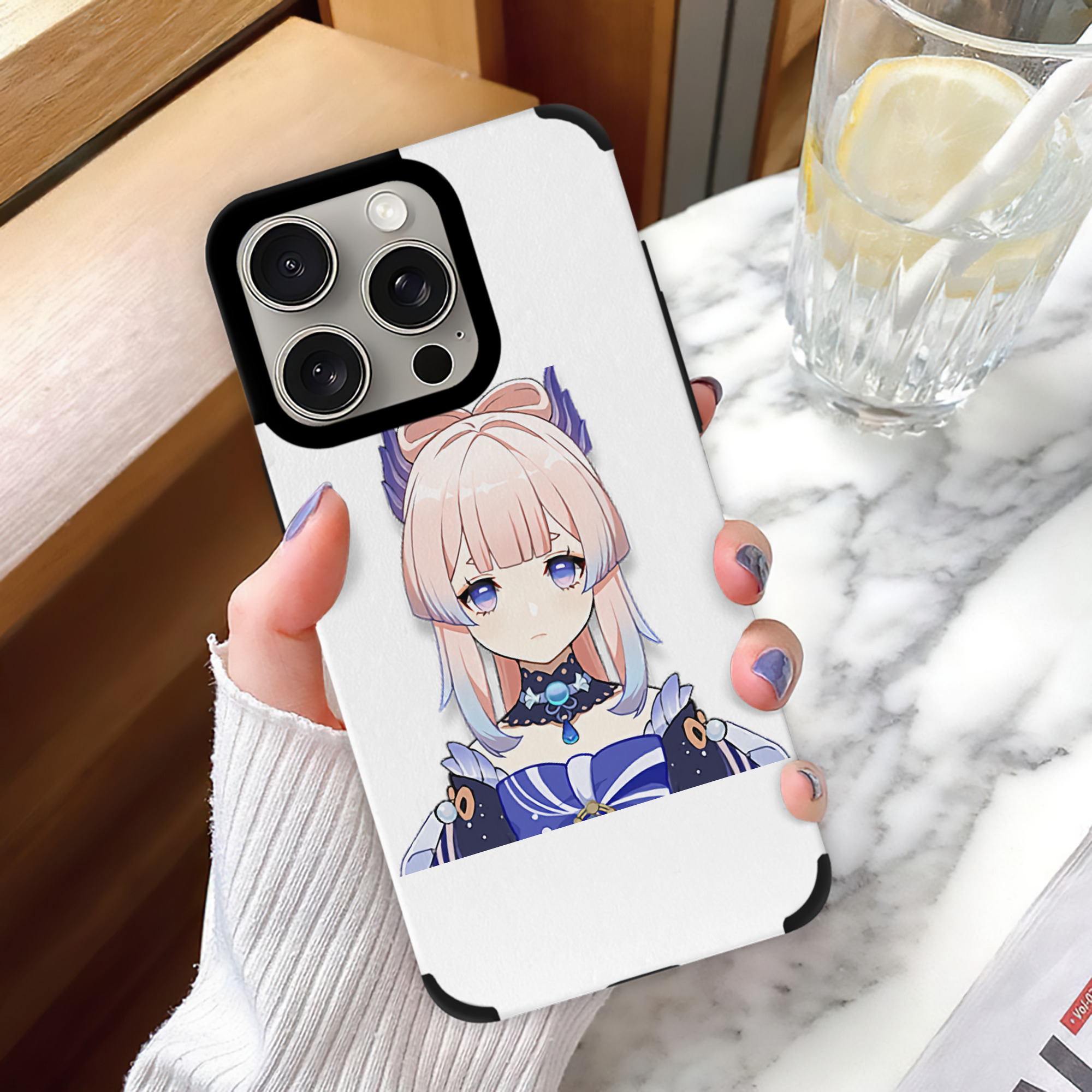 げんし神 珊瑚宮心海 サンゴノミヤ・ココミ genshin Sangonomiya Kokomi 【iPhone15ProMax対応】 PUレザー スマホケース 耐衝撃＆黄変防止