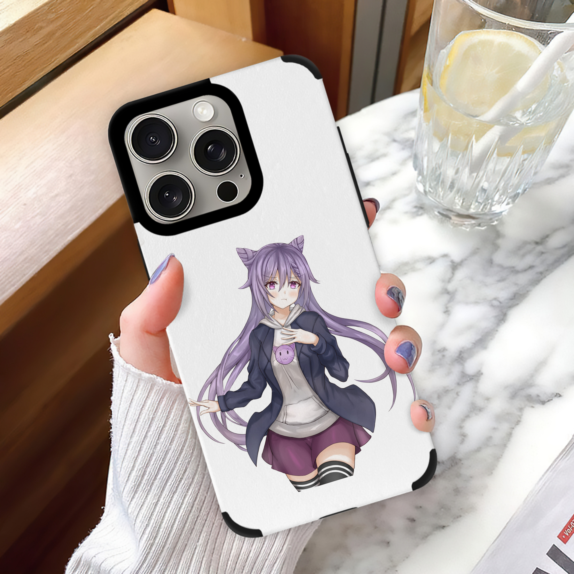 げんし神 刻晴 こくせい genshin Kokusei 【iPhone15ProMax対応】 PUレザー スマホケース 耐衝撃＆黄変防止