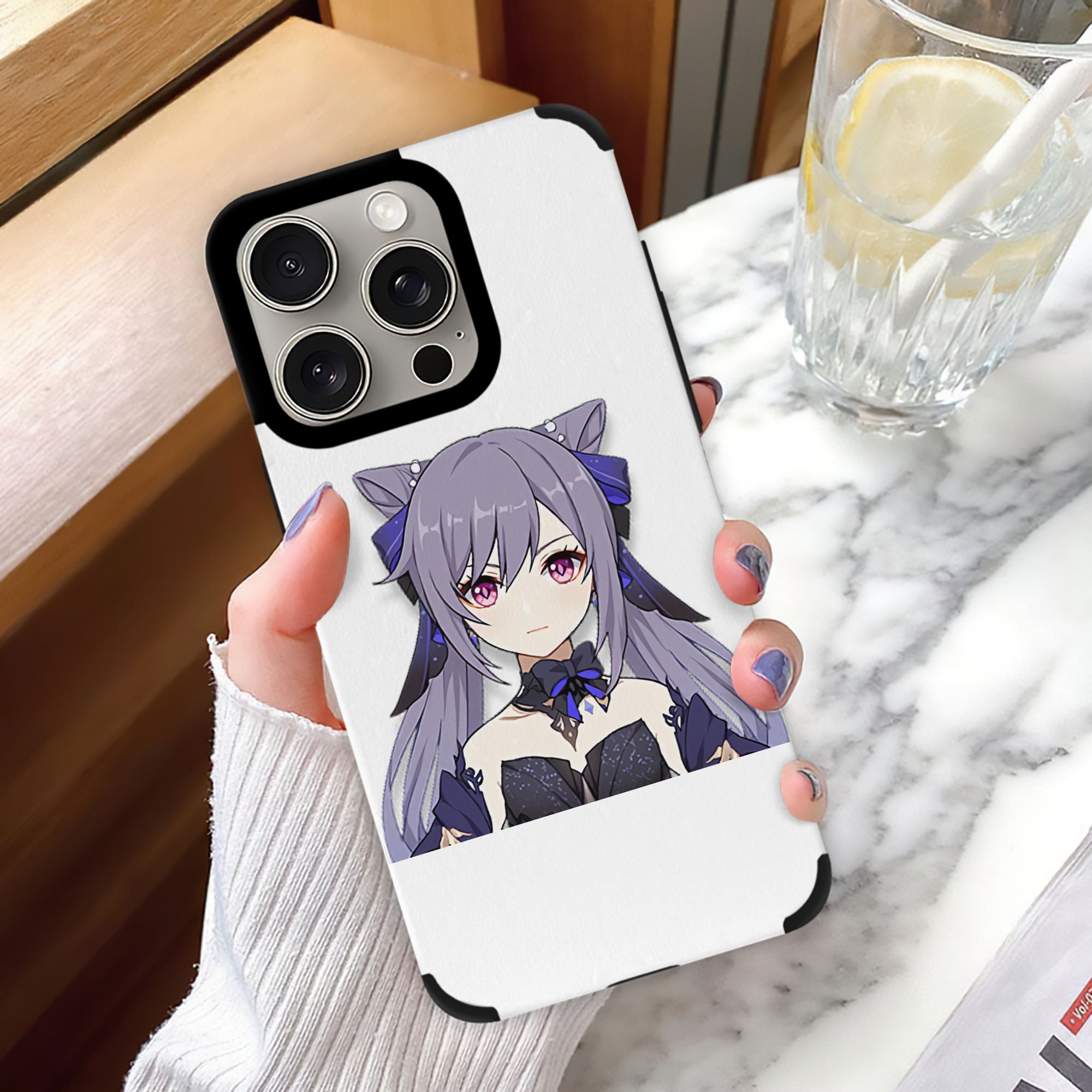 げんし神 刻晴 こくせい genshin Kokusei 【iPhone15ProMax対応】 PUレザー スマホケース 耐衝撃＆黄変防止