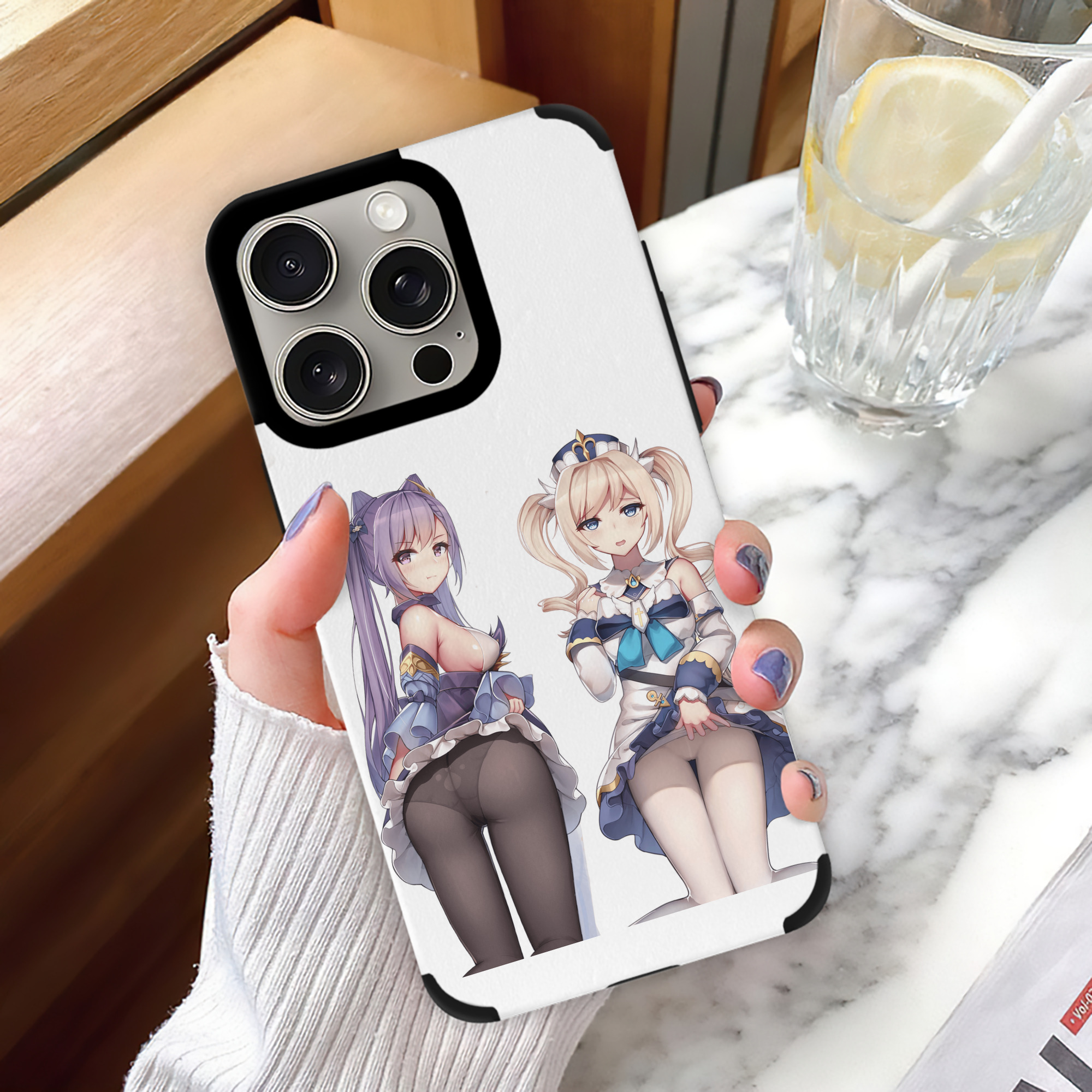 げんし神 刻晴 こくせい genshin Kokusei 【iPhone15ProMax対応】 PUレザー スマホケース 耐衝撃＆黄変防止