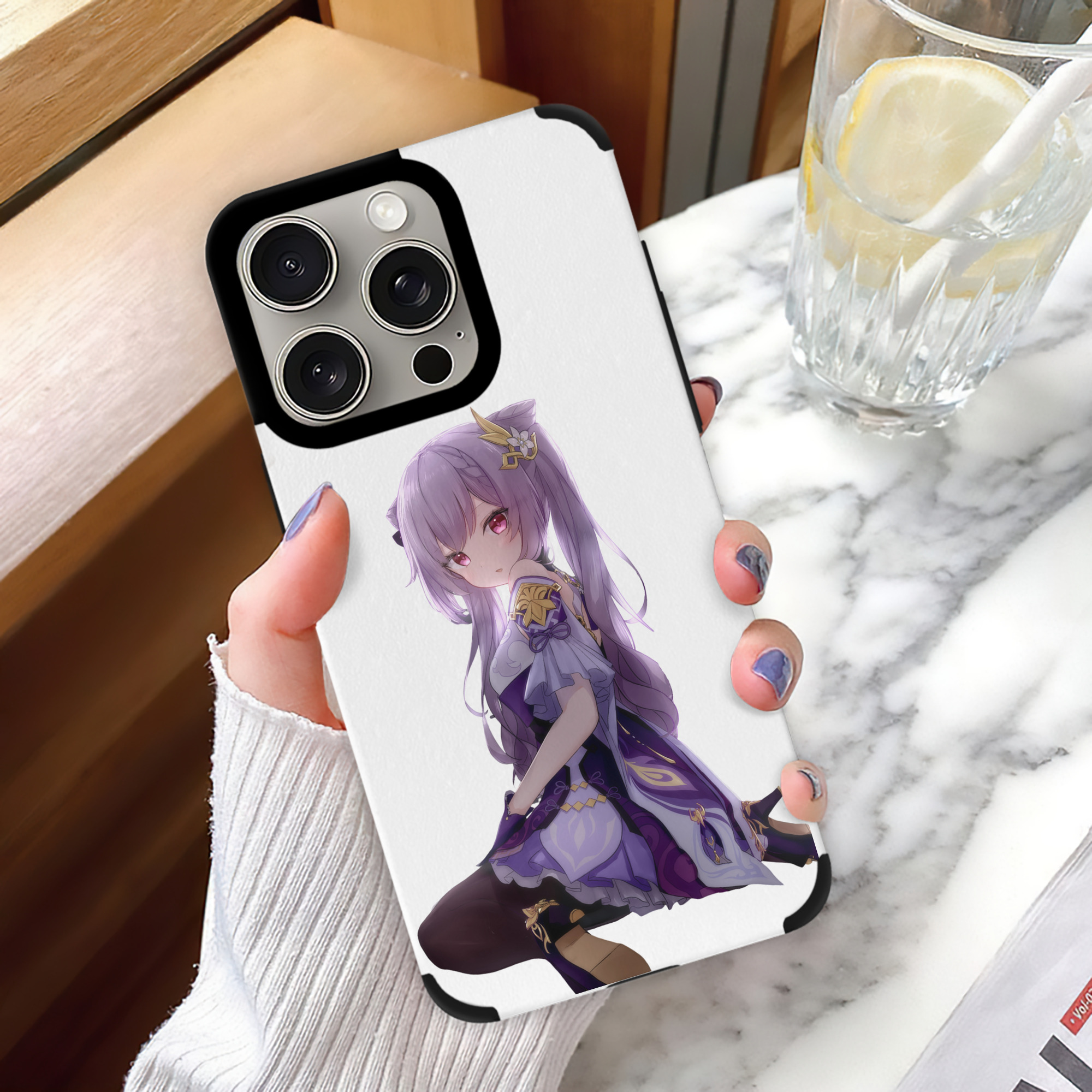 げんし神 刻晴 こくせい genshin Kokusei 【iPhone15ProMax対応】 PUレザー スマホケース 耐衝撃＆黄変防止