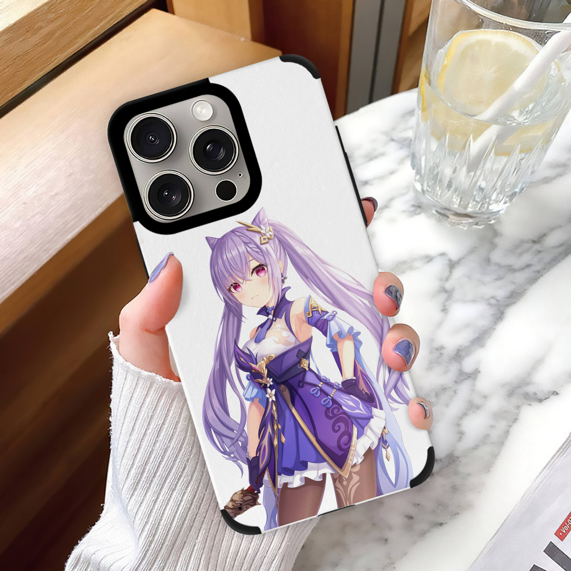 げんし神 刻晴 こくせい genshin Kokusei 【iPhone15ProMax対応】 PUレザー スマホケース 耐衝撃＆黄変防止