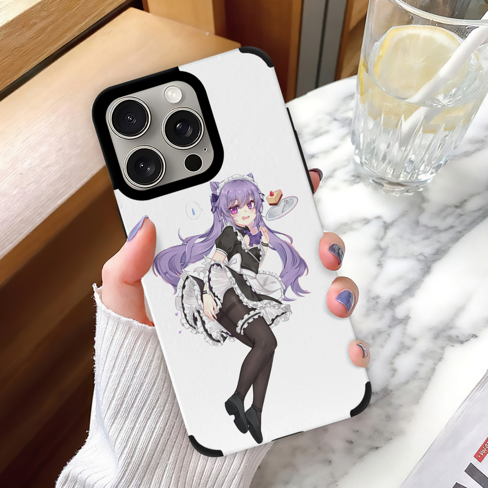 げんし神 刻晴 こくせい genshin Kokusei 【iPhone15ProMax対応】 PUレザー スマホケース 耐衝撃＆黄変防止