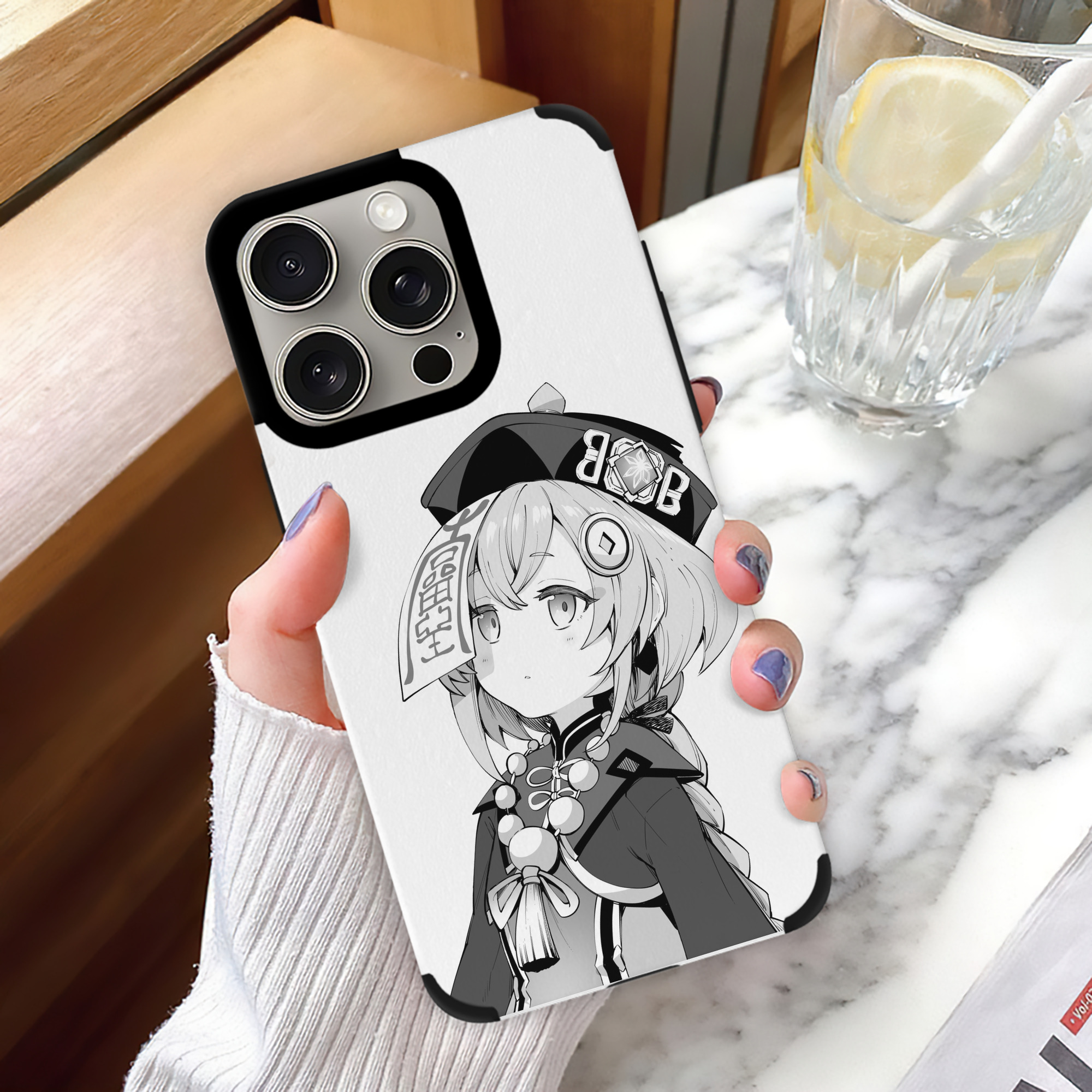 げんし神 七七 なな  genshin Nana 【iPhone15ProMax対応】 PUレザー スマホケース 耐衝撃＆黄変防止