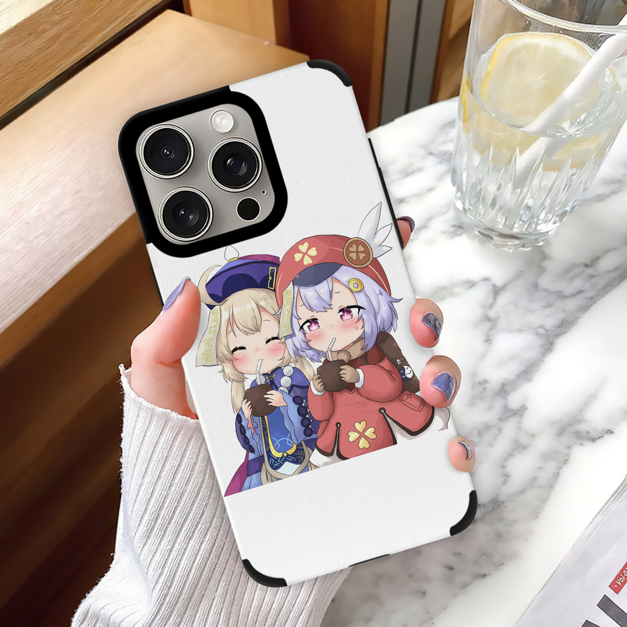 げんし神 七七 なな  genshin Nana 【iPhone15ProMax対応】 PUレザー スマホケース 耐衝撃＆黄変防止