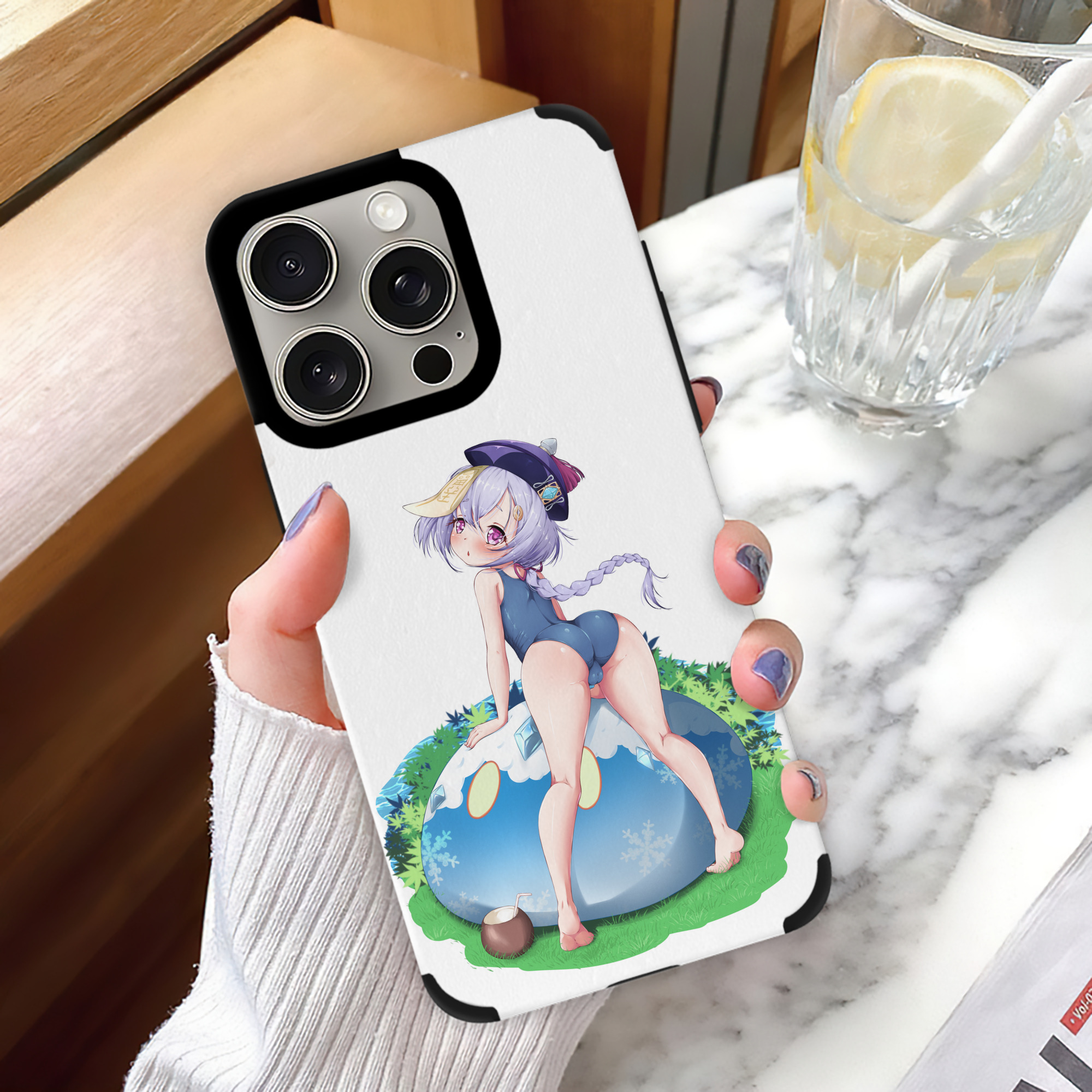 げんし神 七七 なな  genshin Nana 【iPhone15ProMax対応】 PUレザー スマホケース 耐衝撃＆黄変防止