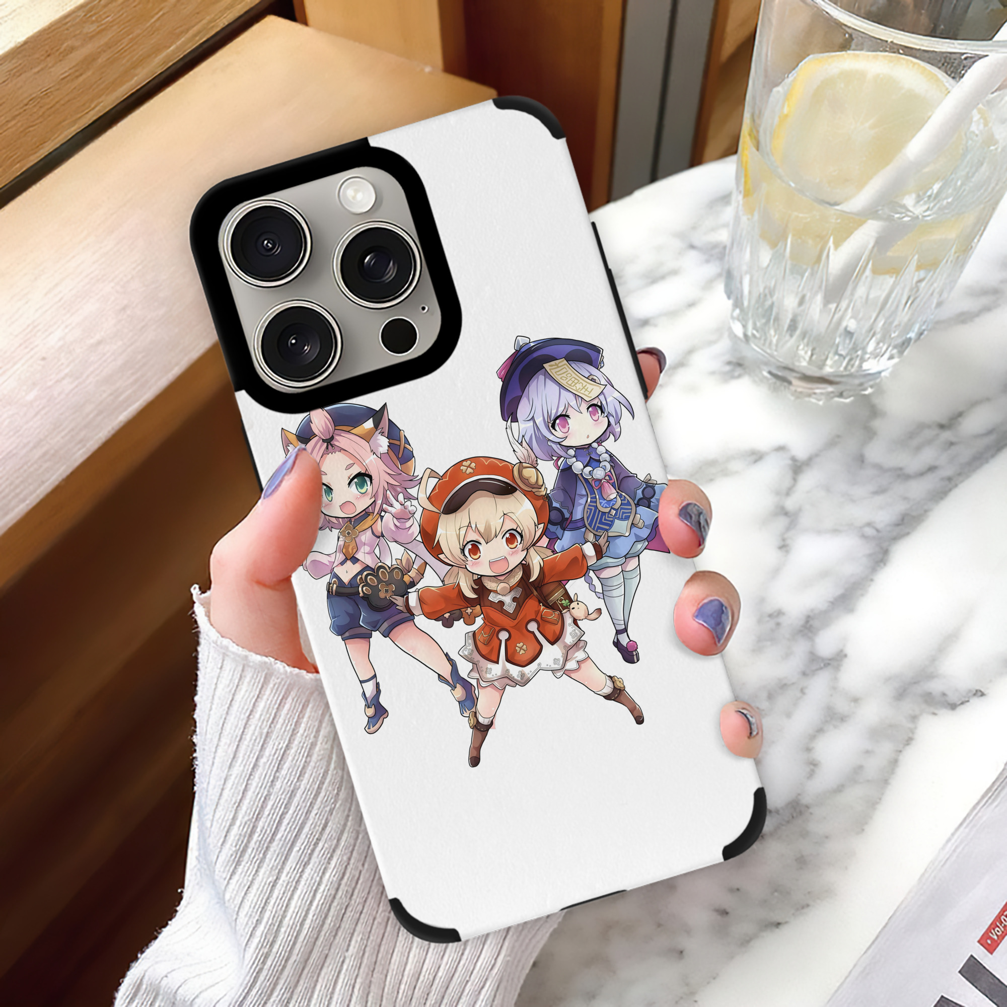 げんし神 七七 なな  genshin Nana 【iPhone15ProMax対応】 PUレザー スマホケース 耐衝撃＆黄変防止