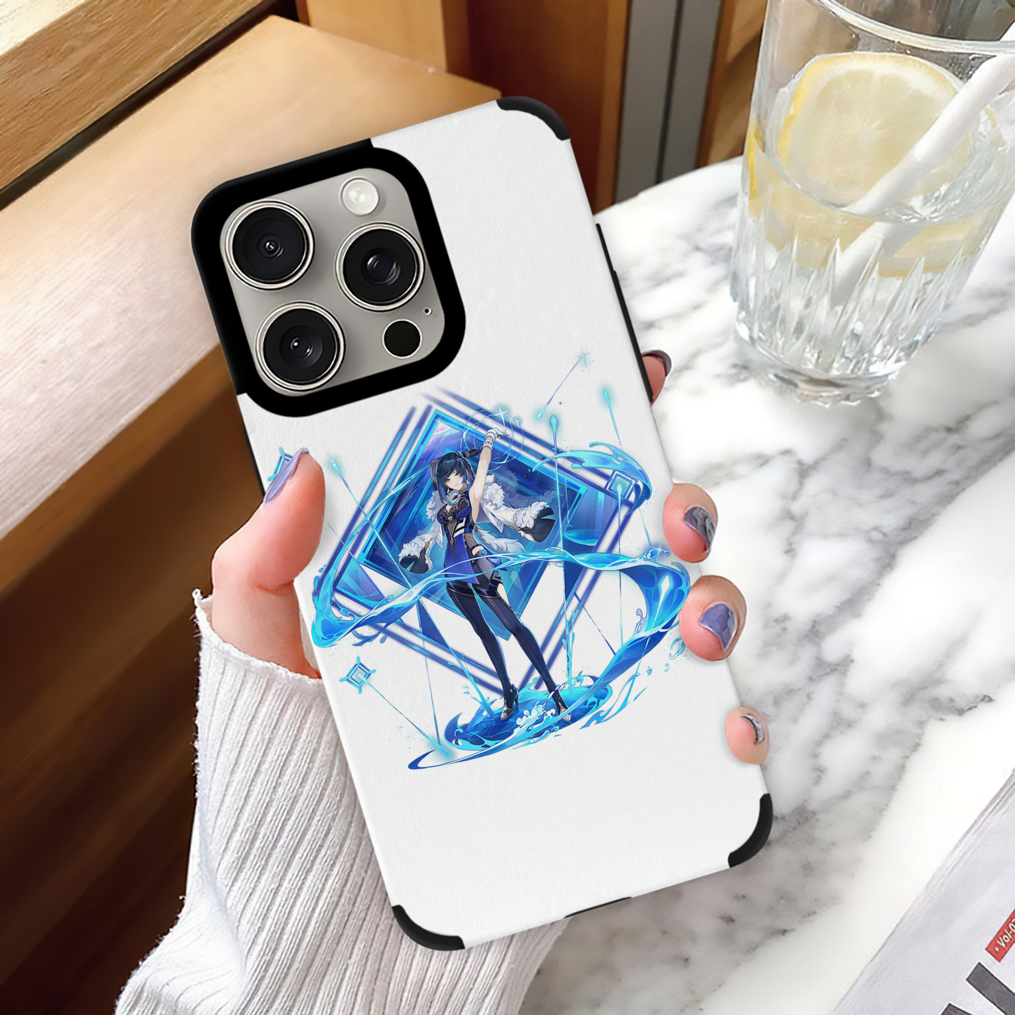 げんし神 夜兰 やらん genshin Yaran 【iPhone15ProMax対応】 PUレザー スマホケース 耐衝撃＆黄変防止