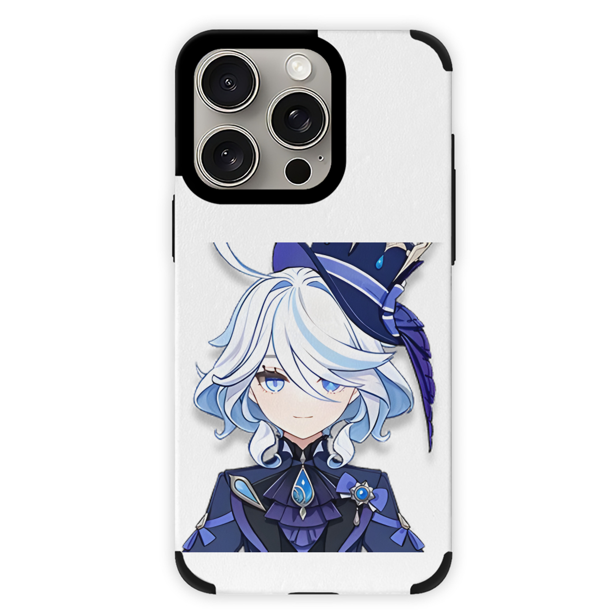 げんし神 フリーナ genshin Furina 【iPhone15ProMax対応】 PUレザー スマホケース 耐衝撃＆黄変防止