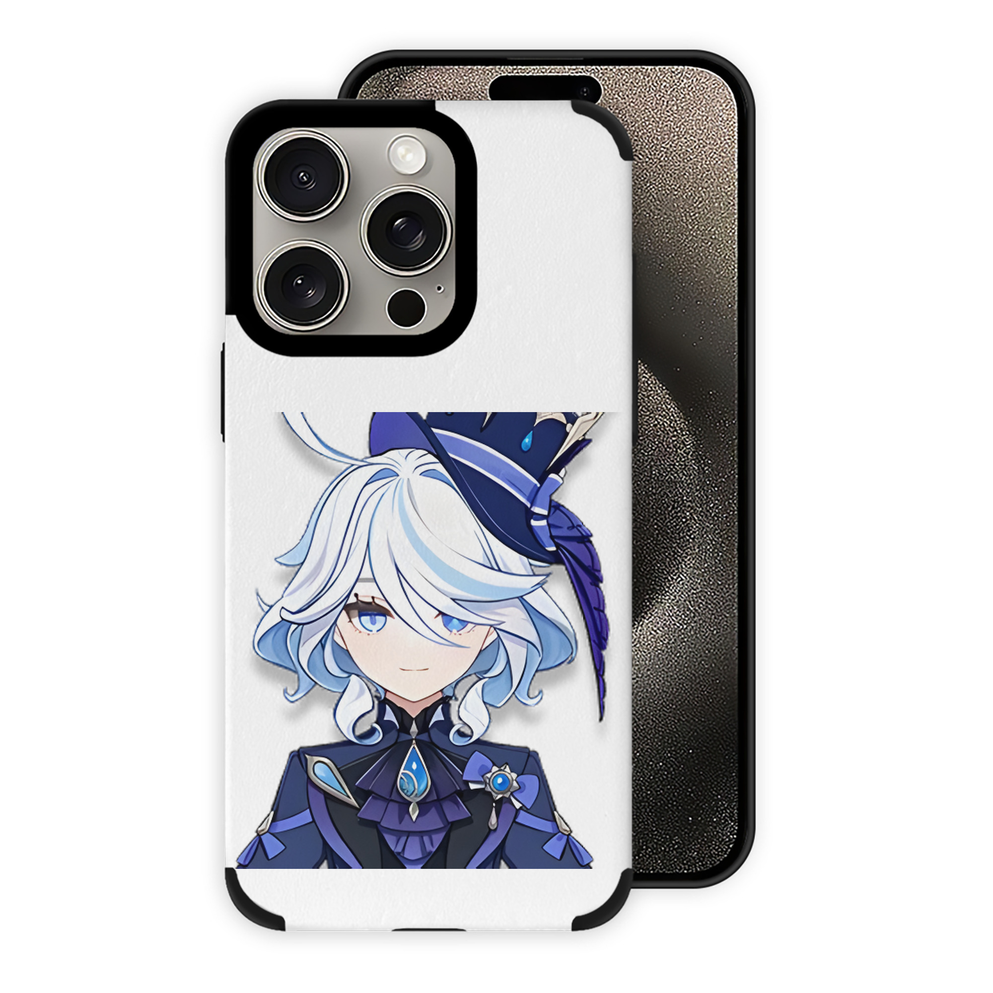 げんし神 フリーナ genshin Furina 【iPhone15ProMax対応】 PUレザー スマホケース 耐衝撃＆黄変防止