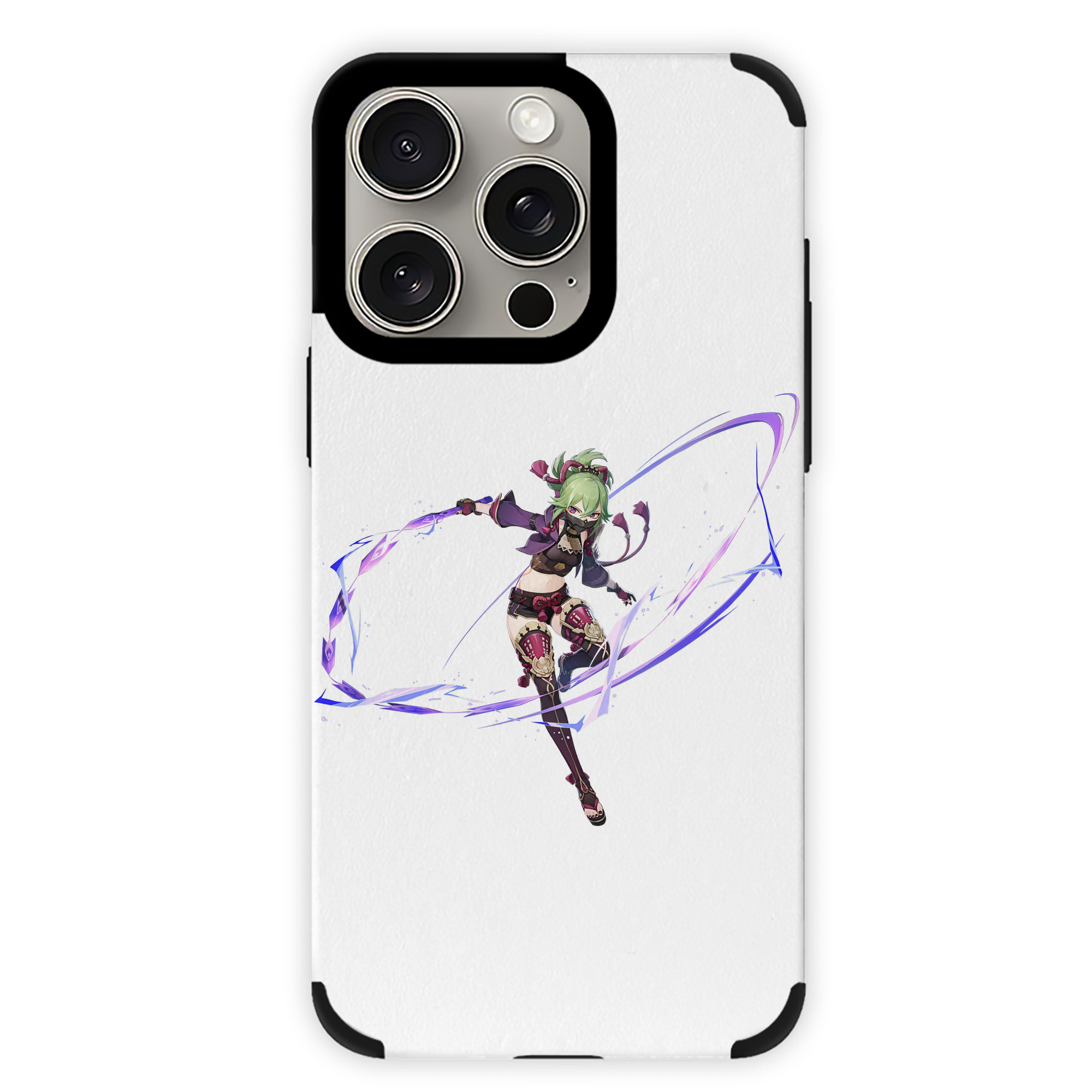げんし神  久岐忍 くき しのぶ genshin Kuki Shinobu 【iPhone15ProMax対応】 PUレザー スマホケース 耐衝撃＆黄変防止