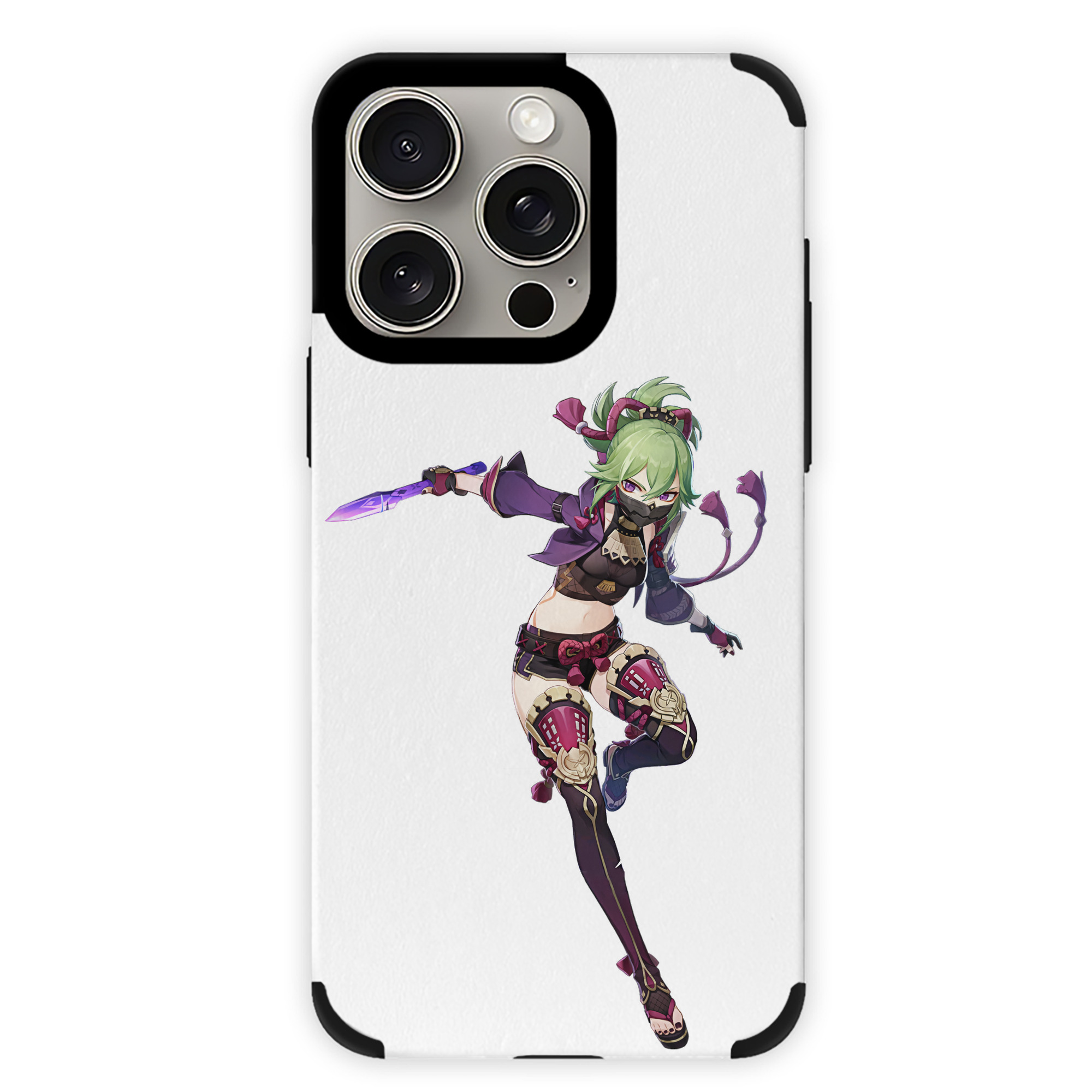 げんし神  久岐忍 くき しのぶ genshin Kuki Shinobu 【iPhone15ProMax対応】 PUレザー スマホケース 耐衝撃＆黄変防止