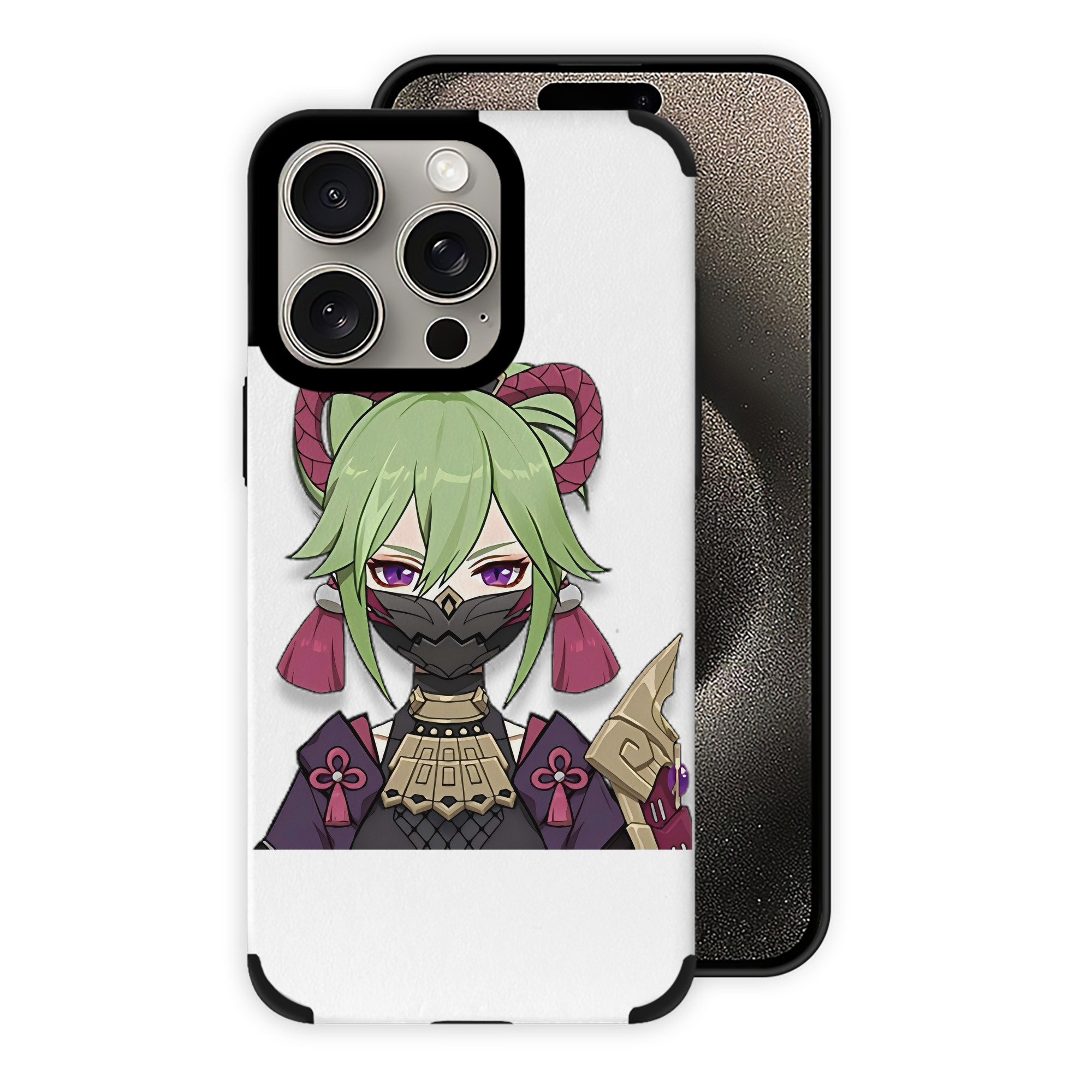 げんし神  久岐忍 くき しのぶ genshin Kuki Shinobu 【iPhone15ProMax対応】 PUレザー スマホケース 耐衝撃＆黄変防止