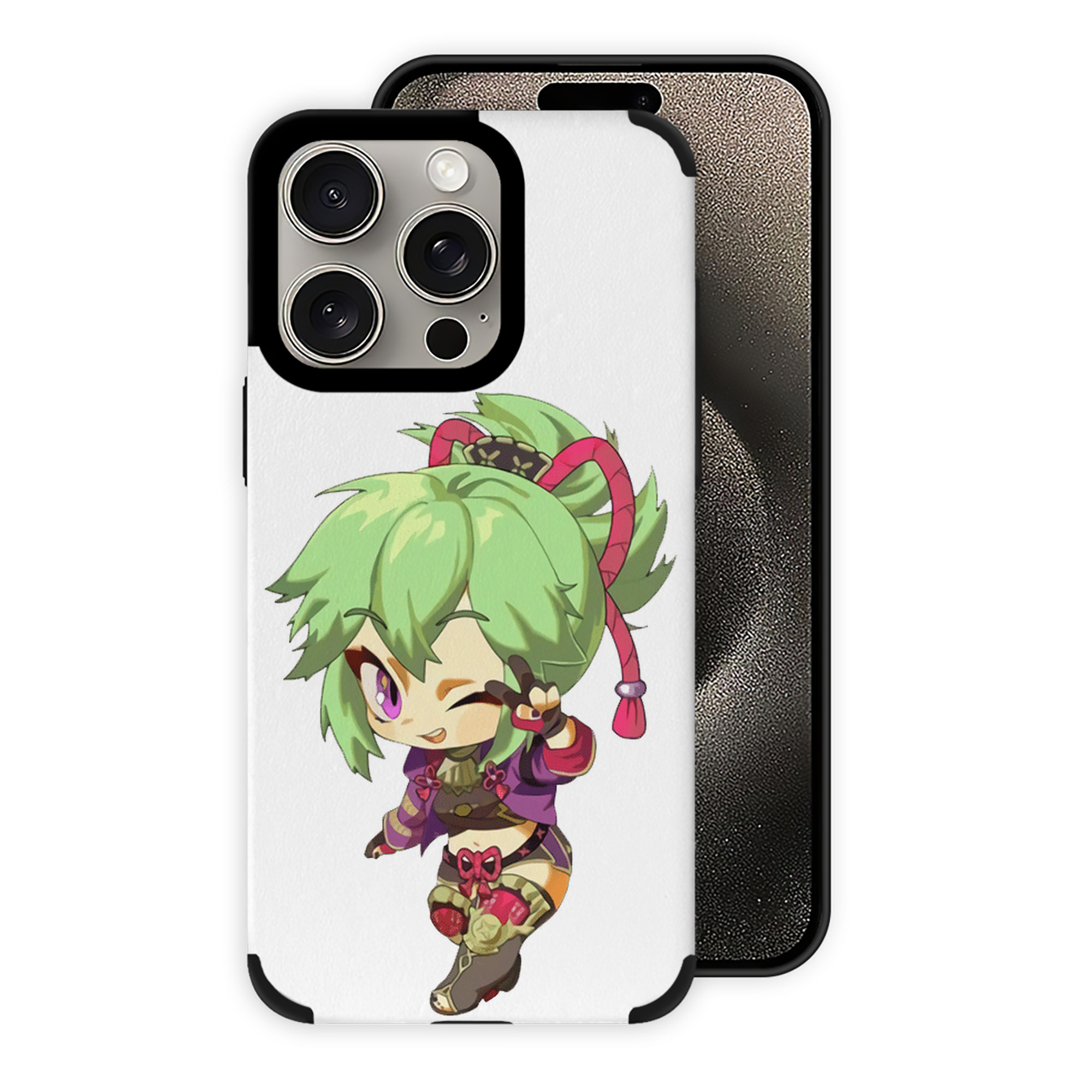 げんし神  久岐忍 くき しのぶ genshin Kuki Shinobu 【iPhone15ProMax対応】 PUレザー スマホケース 耐衝撃＆黄変防止