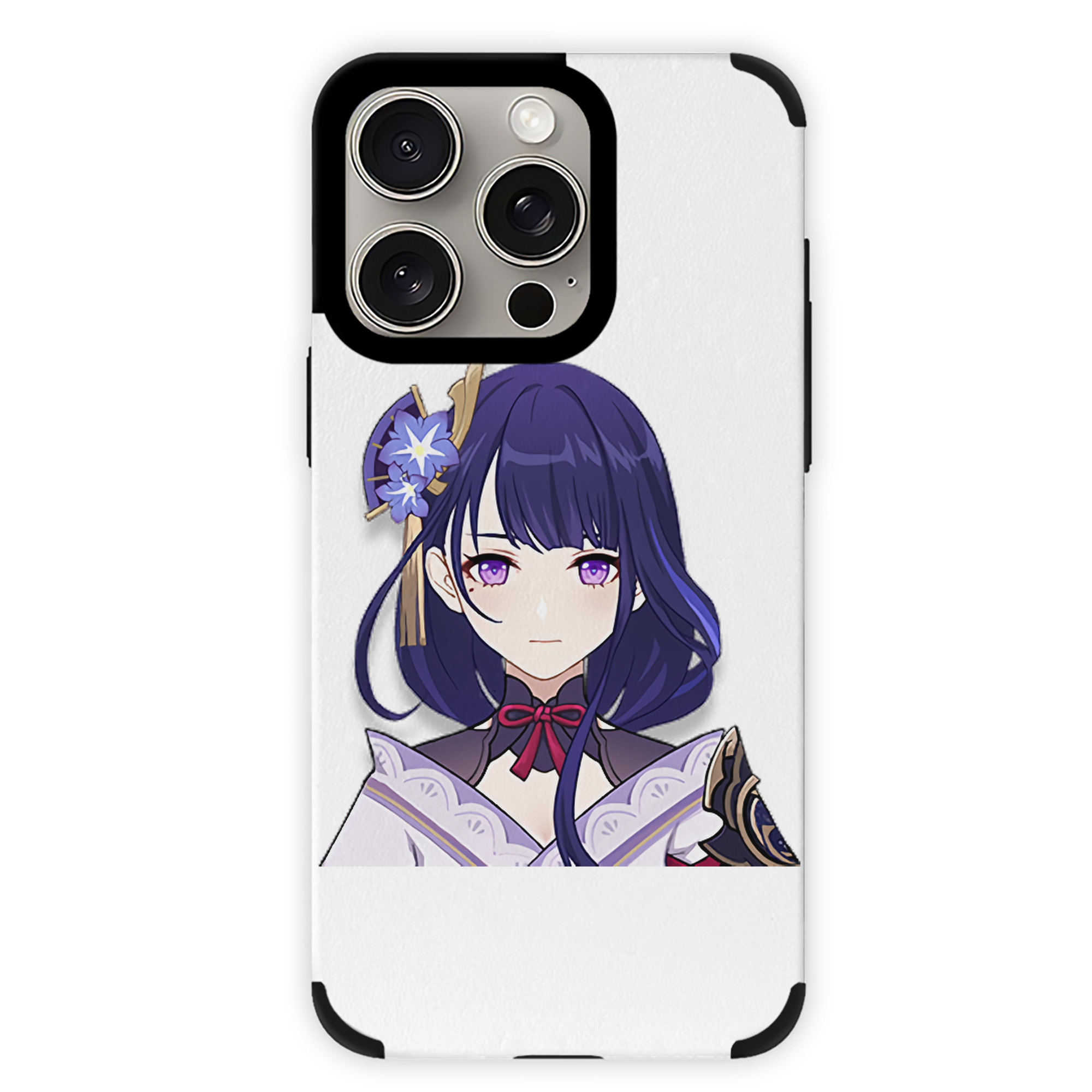 げんし神 雷電将軍 らいでんしょうぐん genshin Raiden Shogun 【iPhone15ProMax対応】 PUレザー スマホケース 耐衝撃＆黄変防止