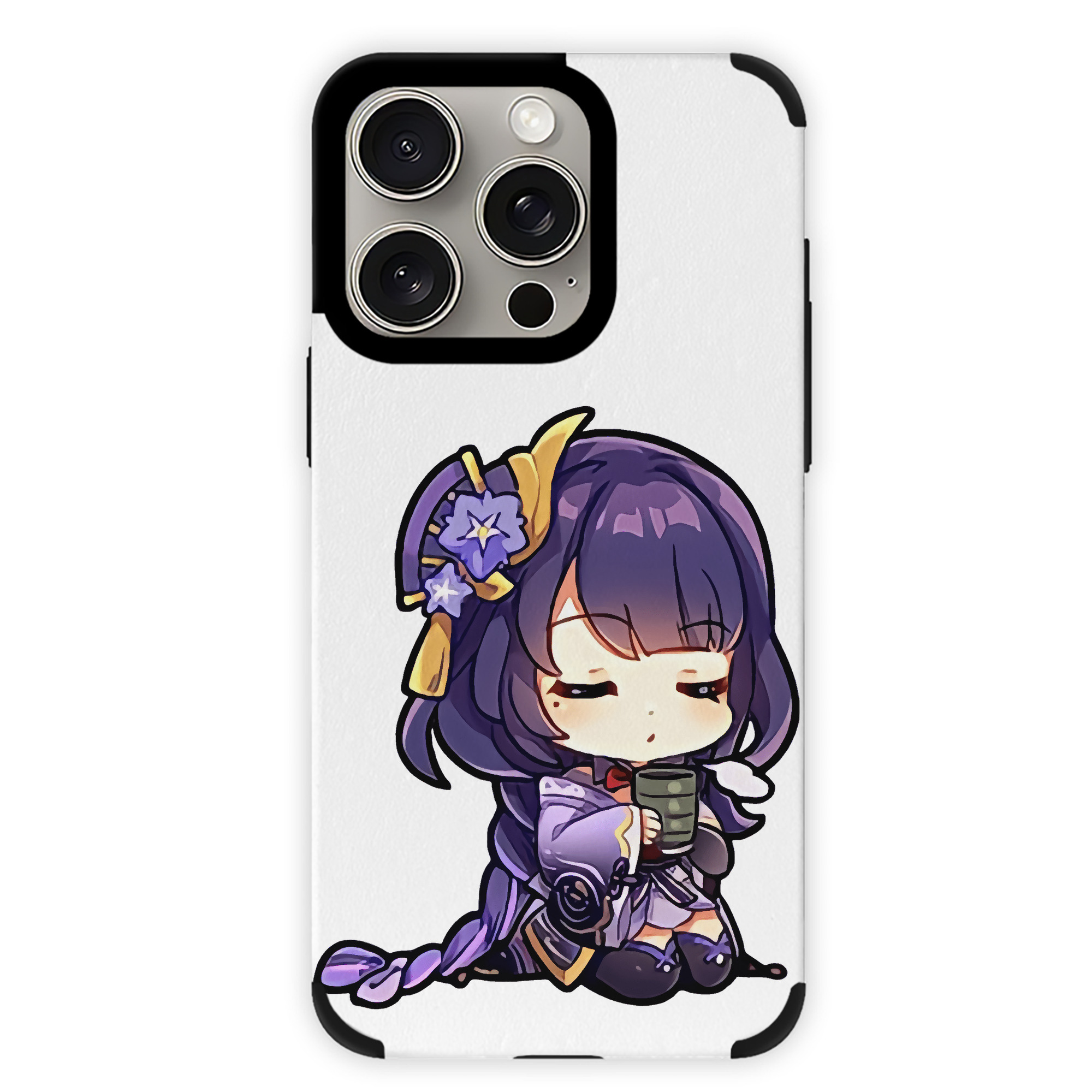 げんし神 雷電将軍 らいでんしょうぐん genshin Raiden Shogun 【iPhone15ProMax対応】 PUレザー スマホケース 耐衝撃＆黄変防止