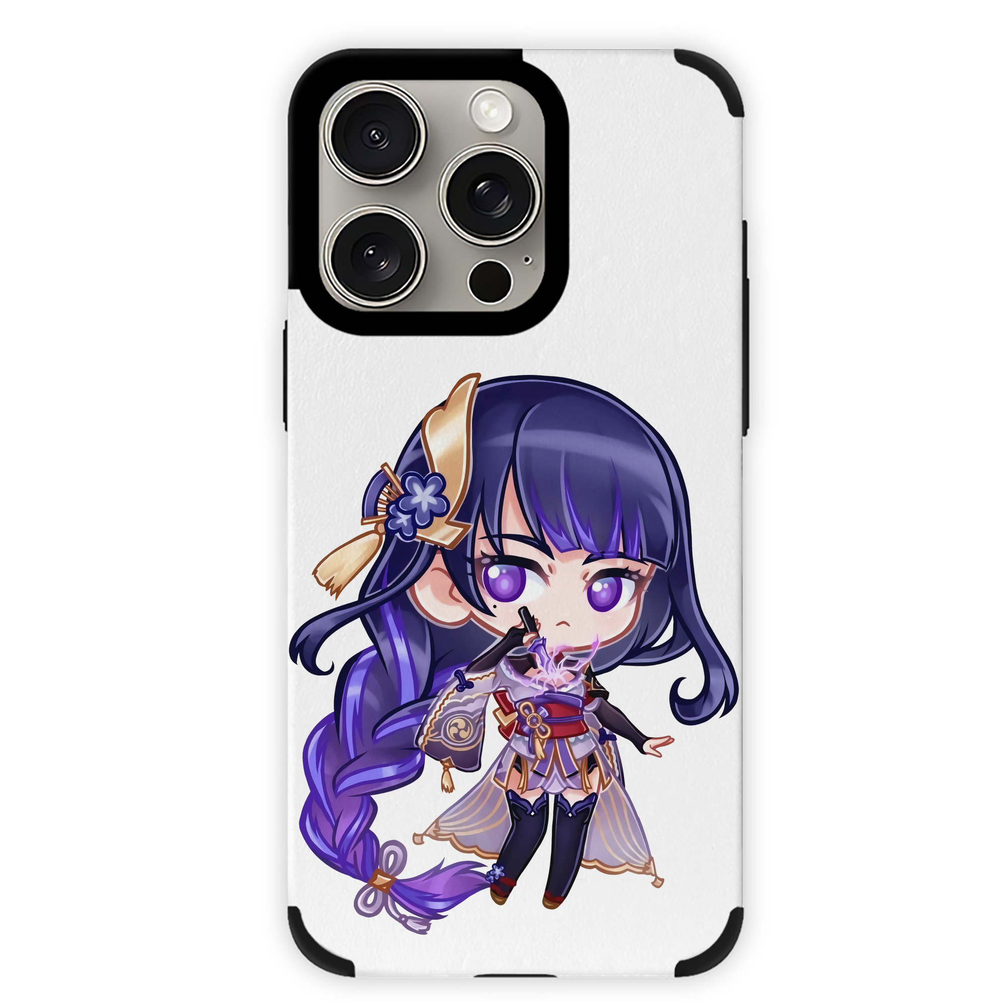 げんし神 雷電将軍 らいでんしょうぐん genshin Raiden Shogun 【iPhone15ProMax対応】 PUレザー スマホケース 耐衝撃＆黄変防止