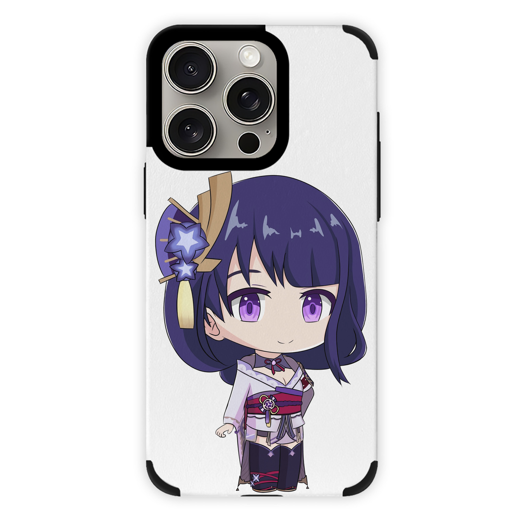 げんし神 雷電将軍 らいでんしょうぐん genshin Raiden Shogun 【iPhone15ProMax対応】 PUレザー スマホケース 耐衝撃＆黄変防止